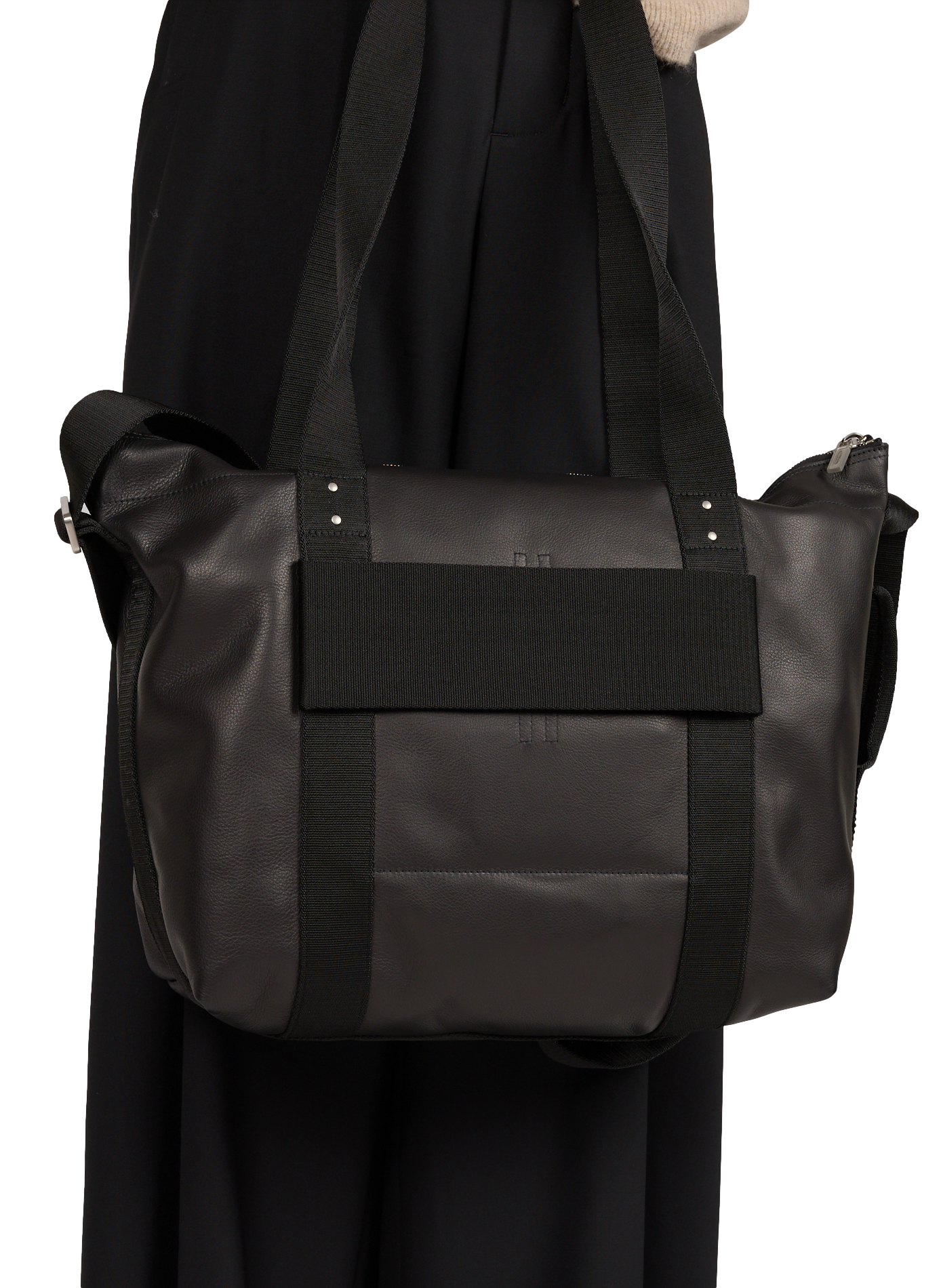 Leather weekend bag RICK OWENS Black