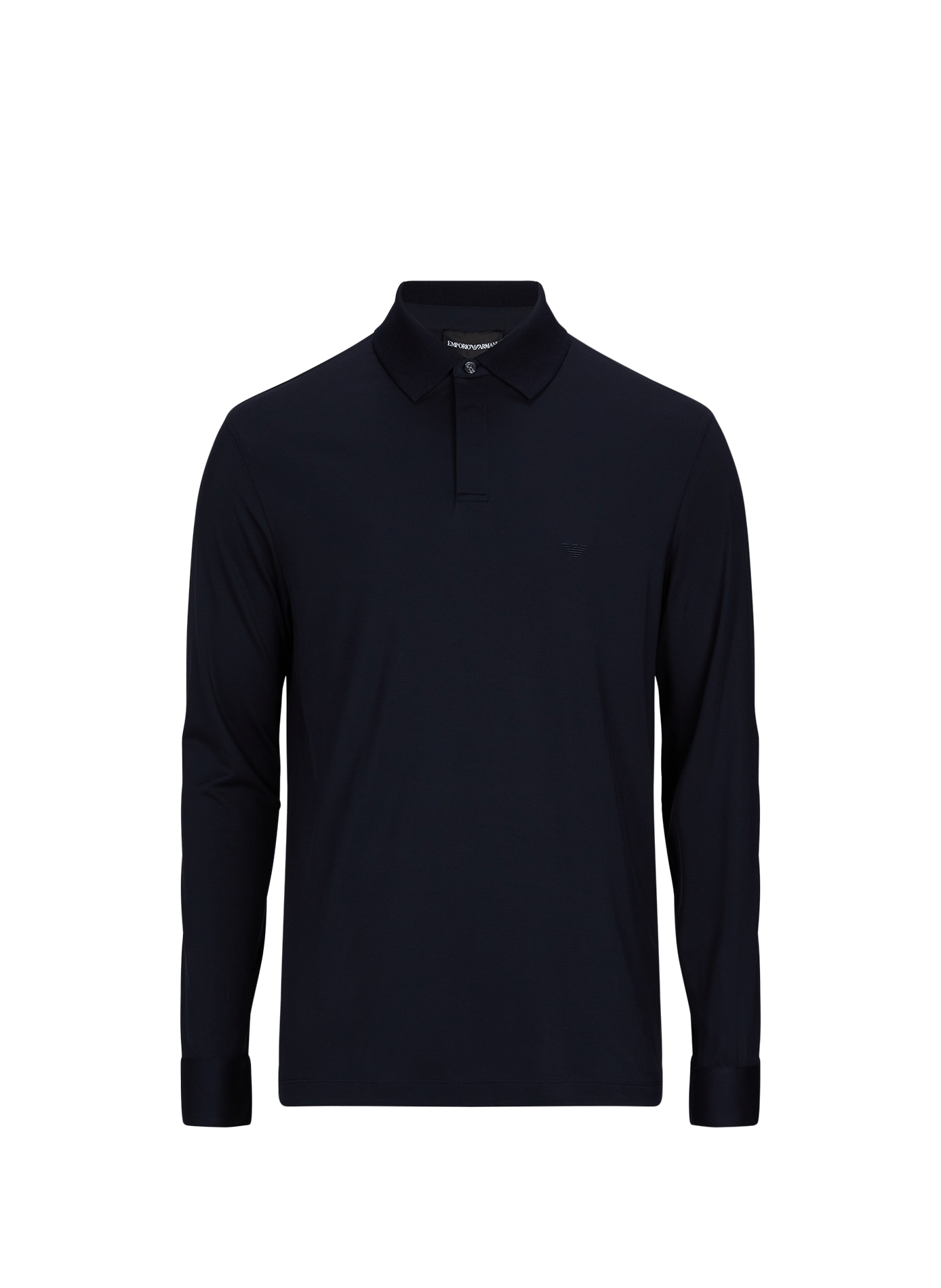 Polo regular-fit à manches longues EMPORIO ARMANI Bleu