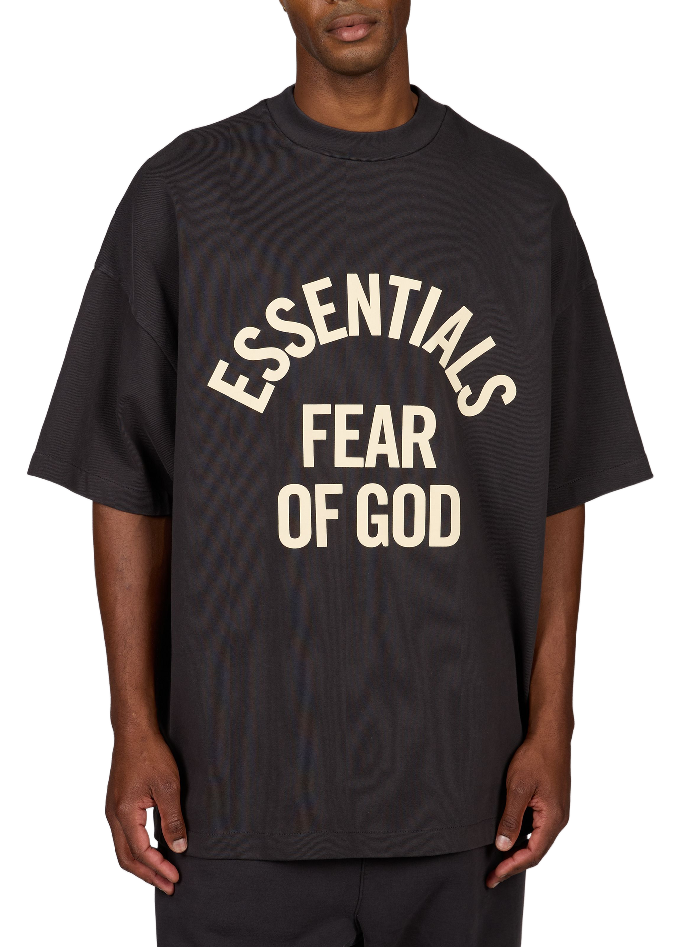 Ruim bedrukt T-shirt FEAR OF GOD ESSENTIALS Zwart