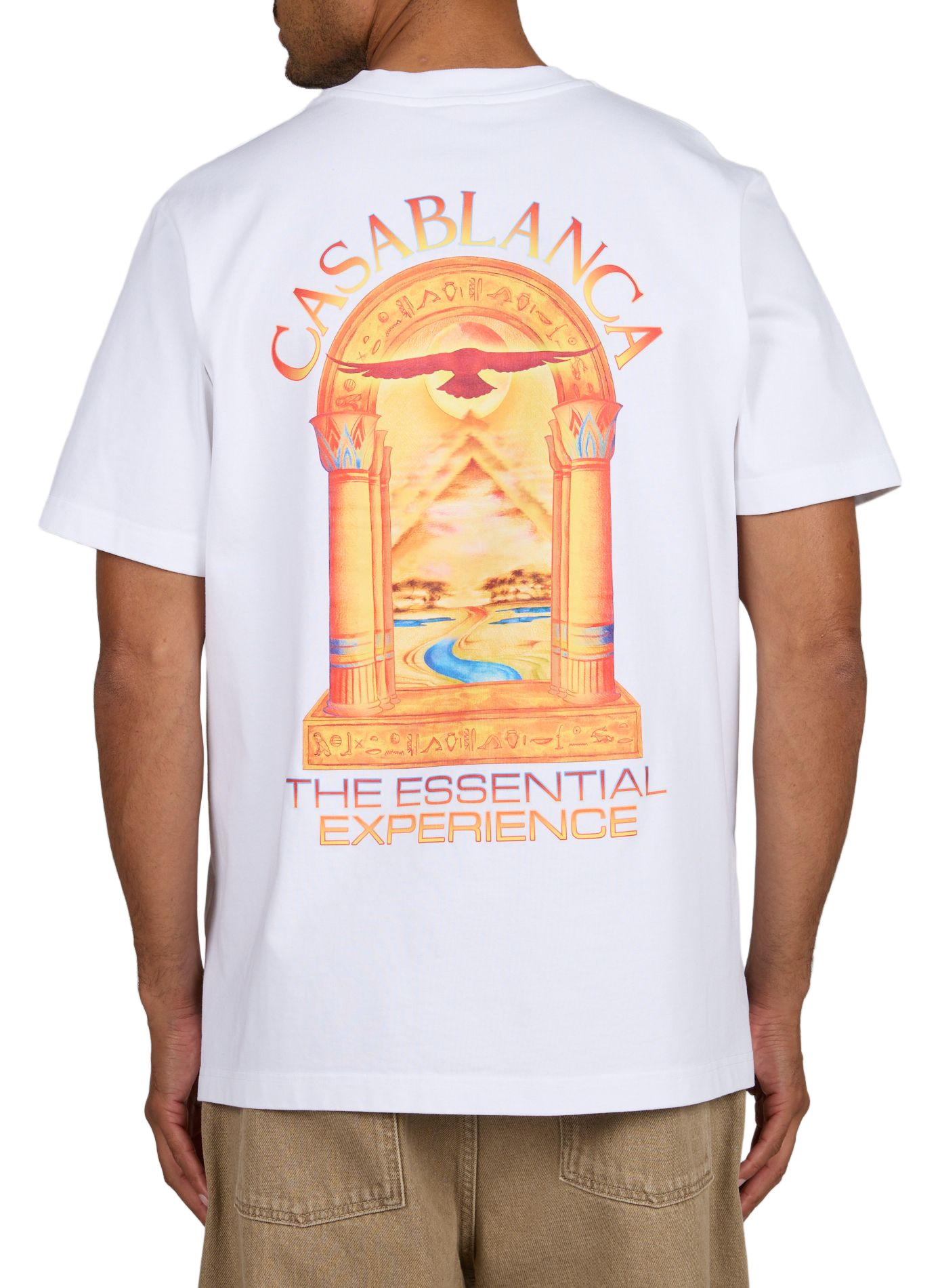 Camiseta recta de algodón CASABLANCA PARIS Blanco