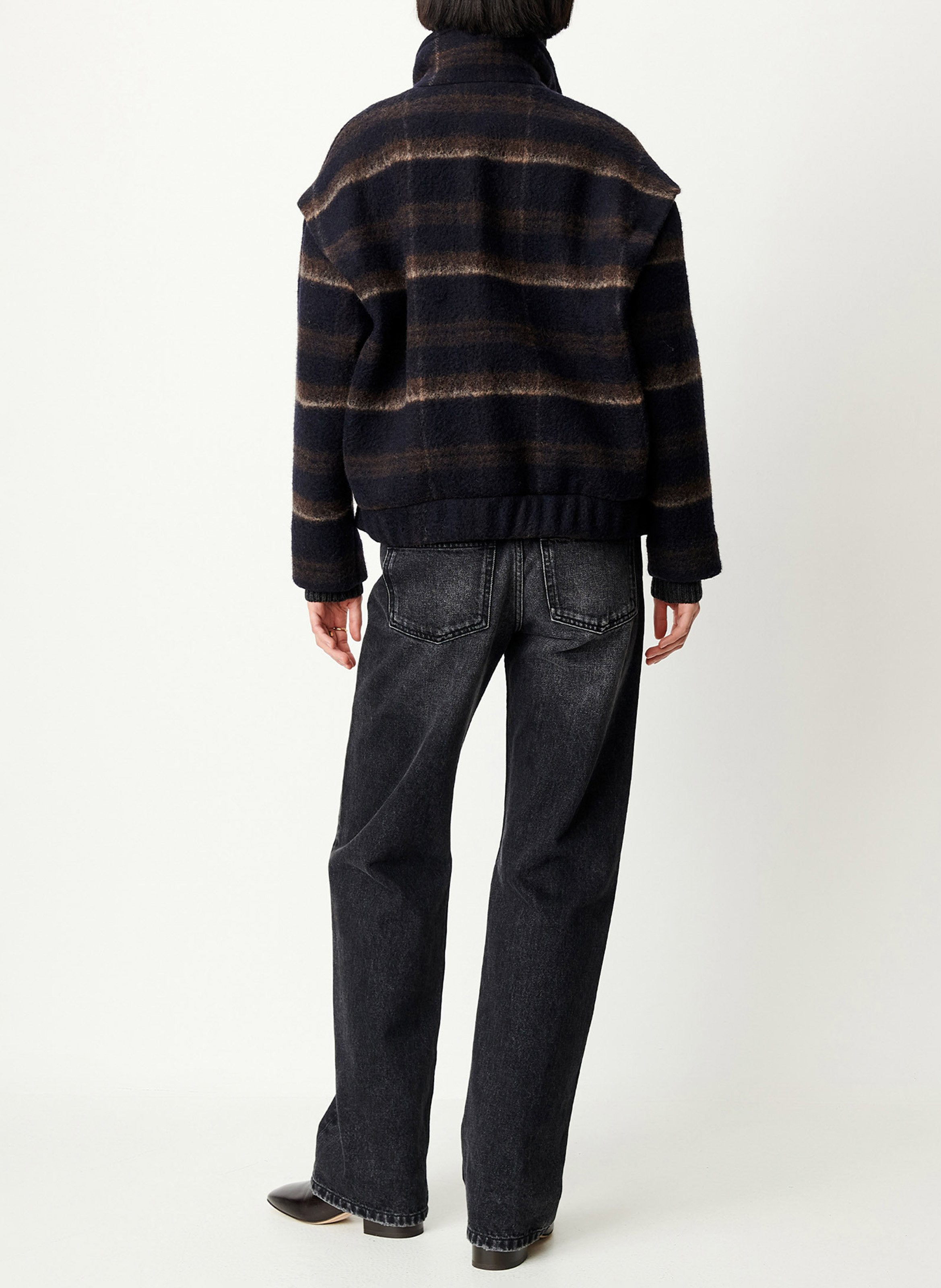 Manteau droit en laine mélangée paolino SESSUN Bleu
