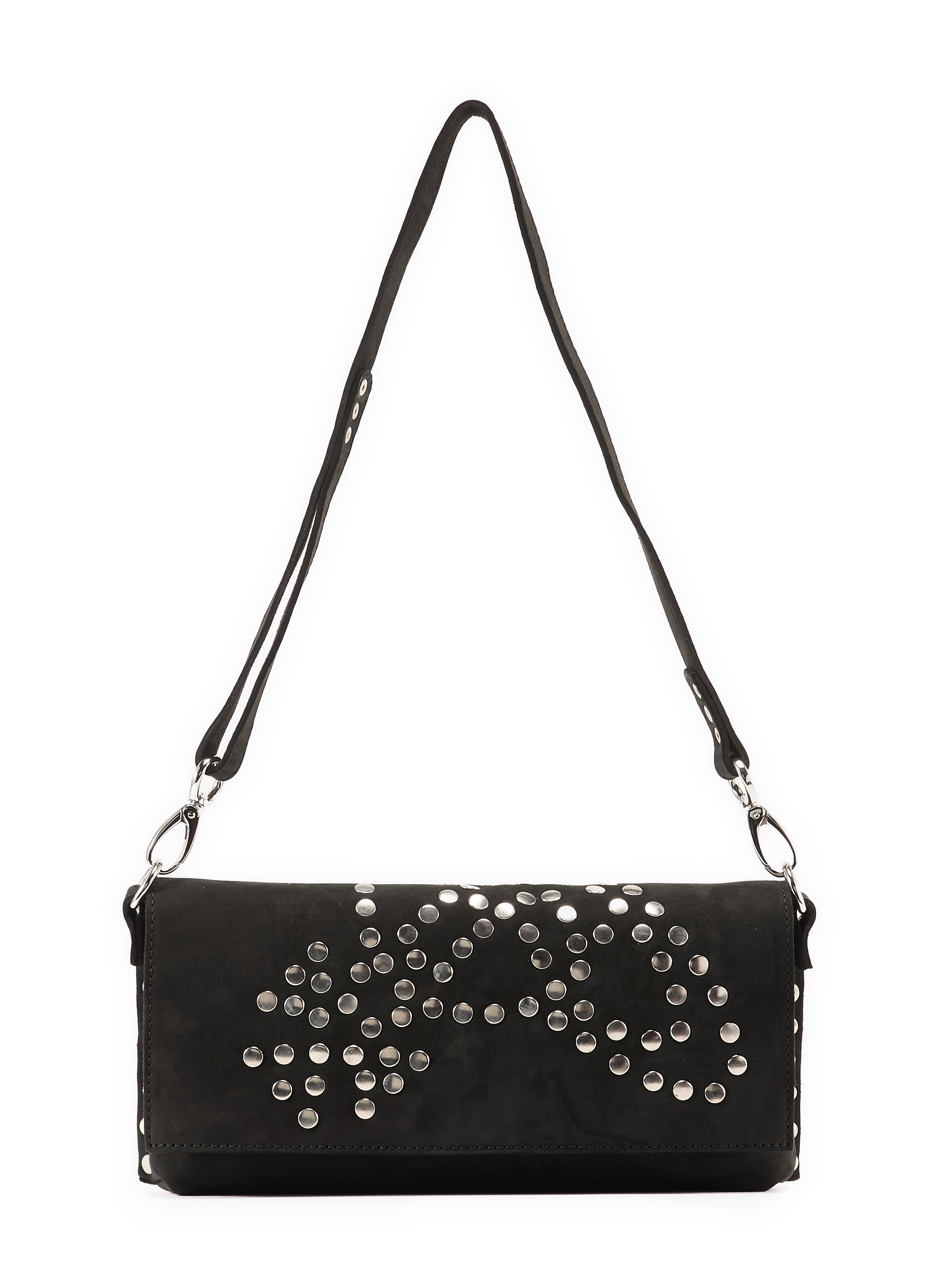 Umhängetasche mit Nieten aus Leder VIVIENNE WESTWOOD Schwarz