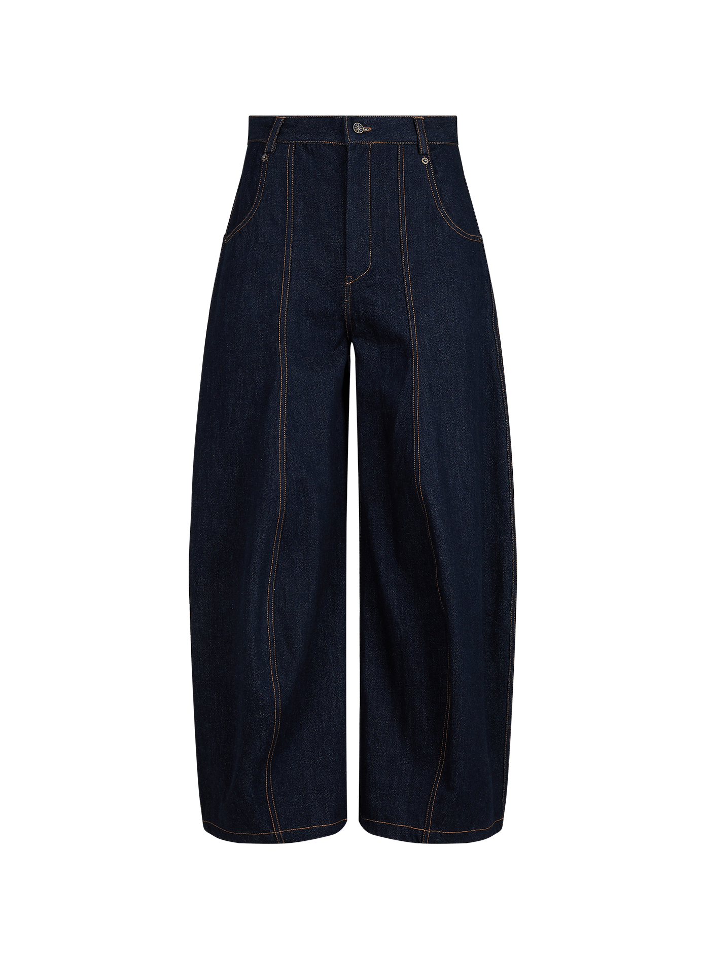 Jean ample en denim brut RENÈ Bleu
