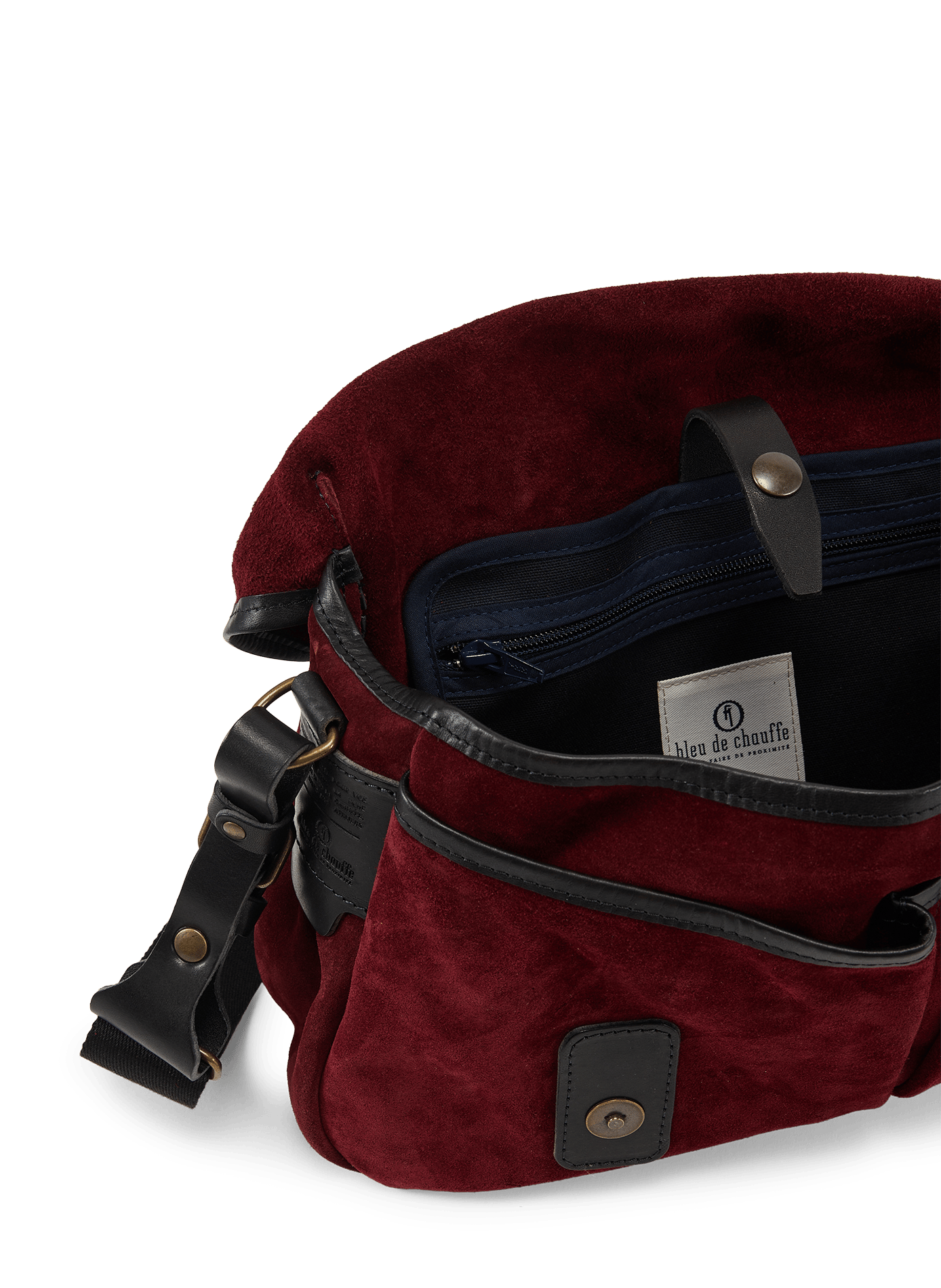 Leather shoulder bag BLEU DE CHAUFFE Red