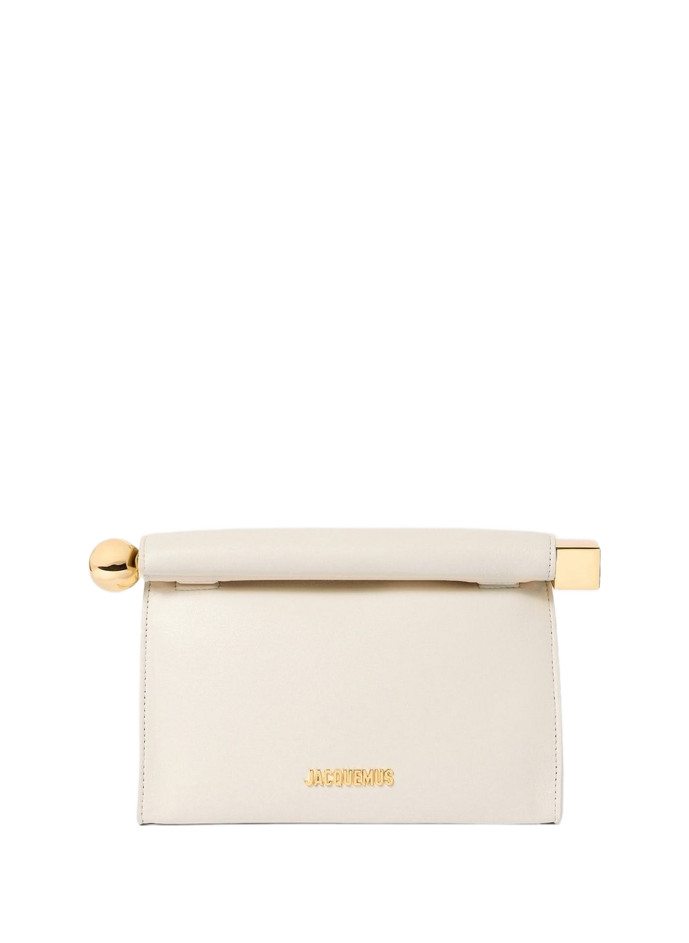 Le sac Rond Carré en cuir d'agneau JACQUEMUS Beige