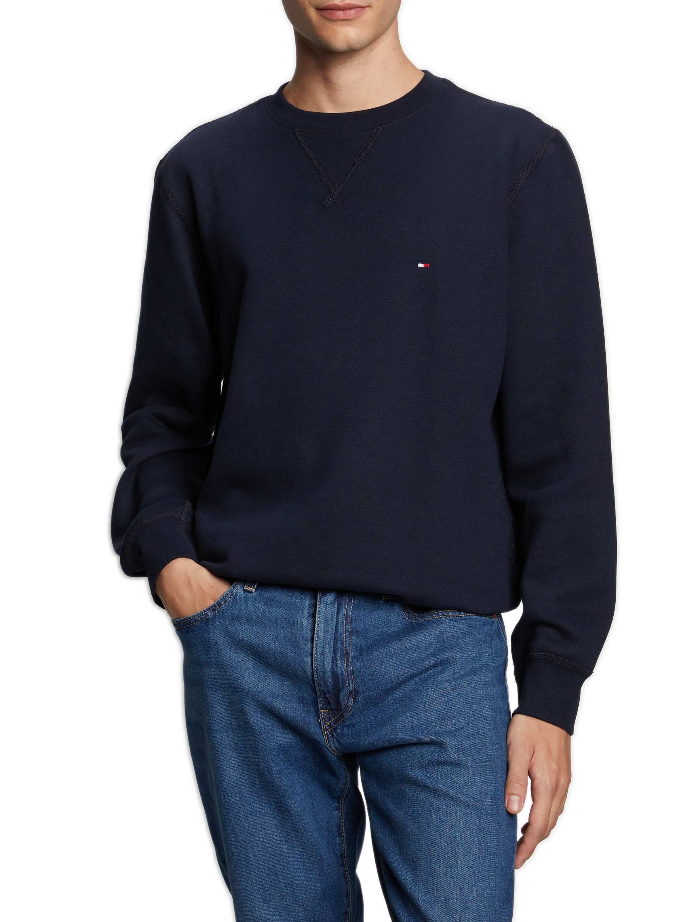 Sweatshirt aus Baumwollmischung TOMMY HILFIGER Blau