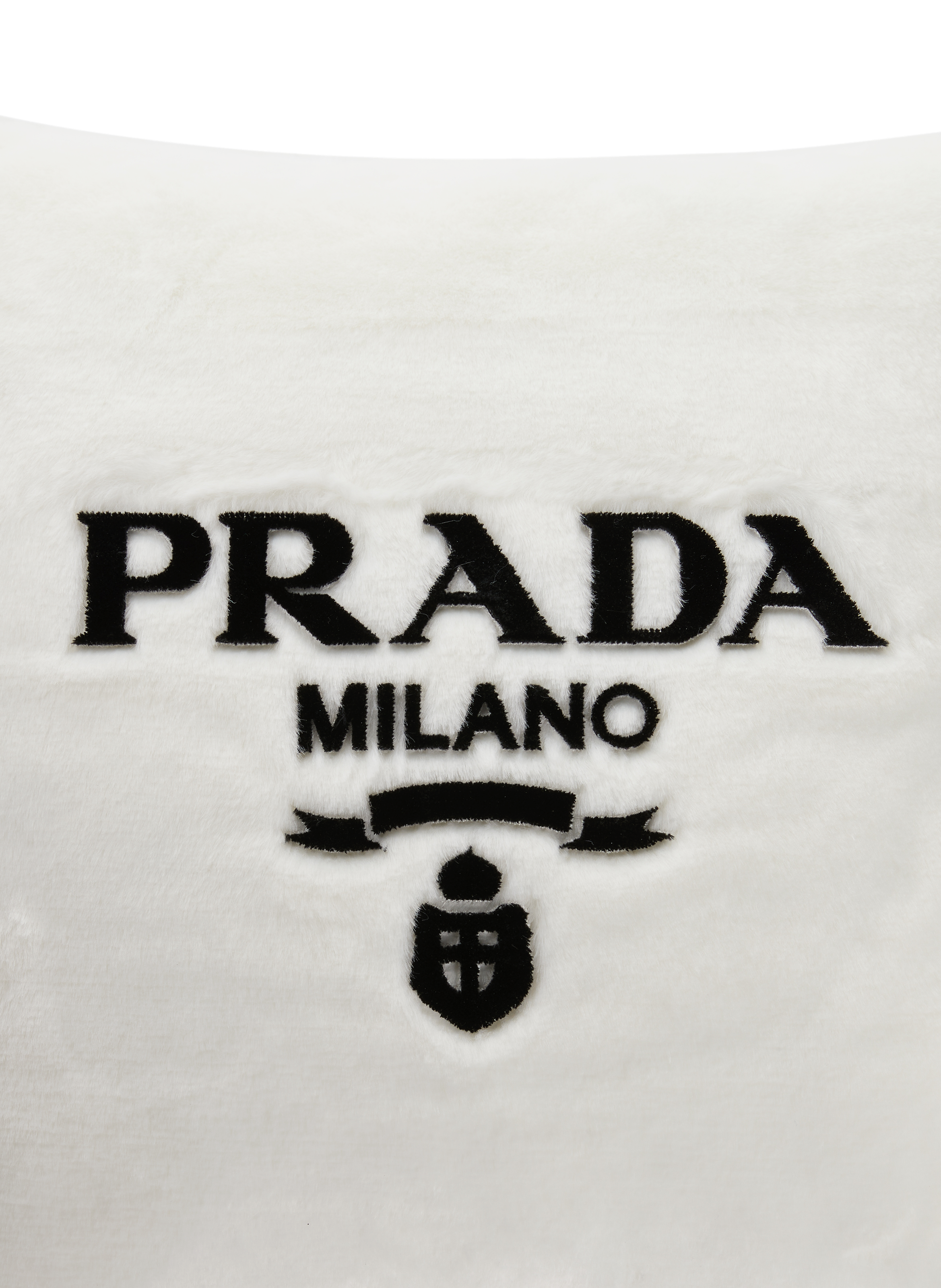 Coussin texturé avec logo