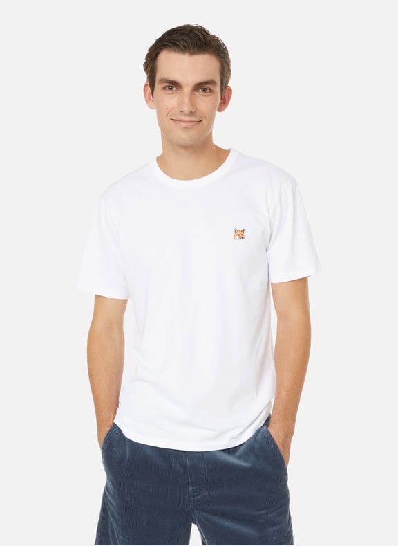 T-shirt écusson renard Blanc by MAISON KITSUNÉ MAISON KITSUNÉ T-shirt écusson renard Blanc
