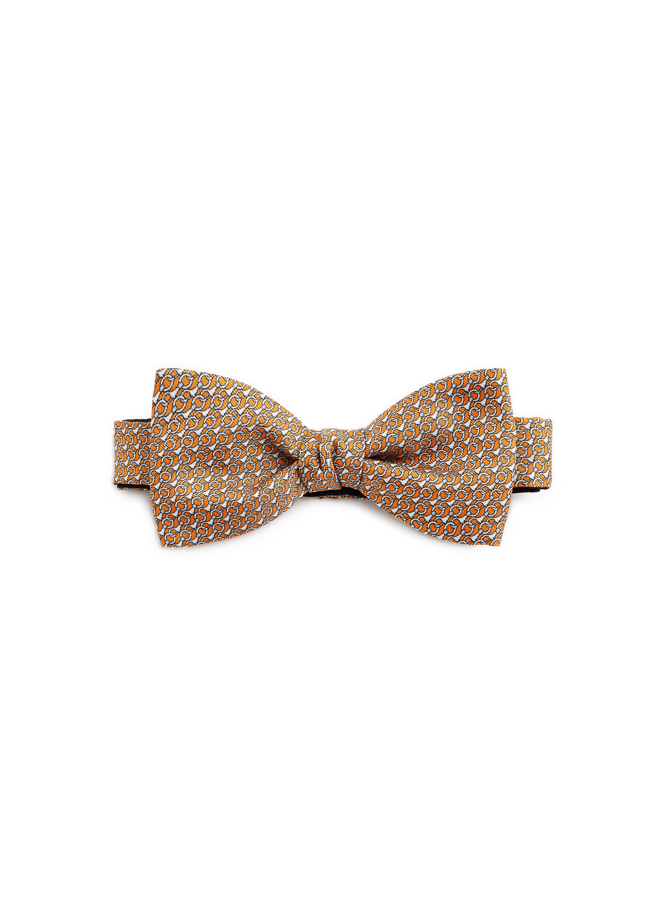 Nœud papillon imprimé en soie ATELIER F&B Orange