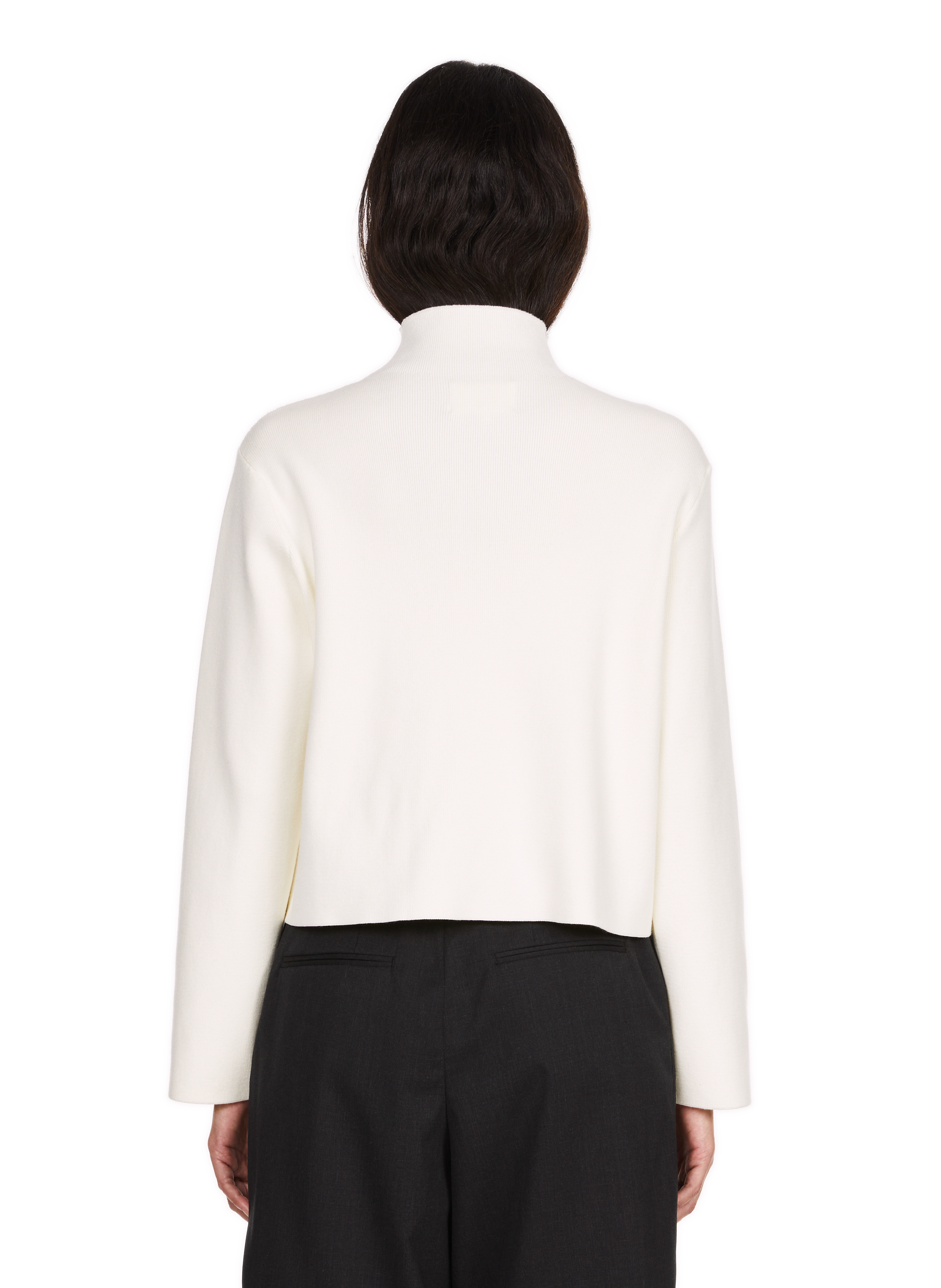 Short high-neck sweater SAISON 1865 Beige