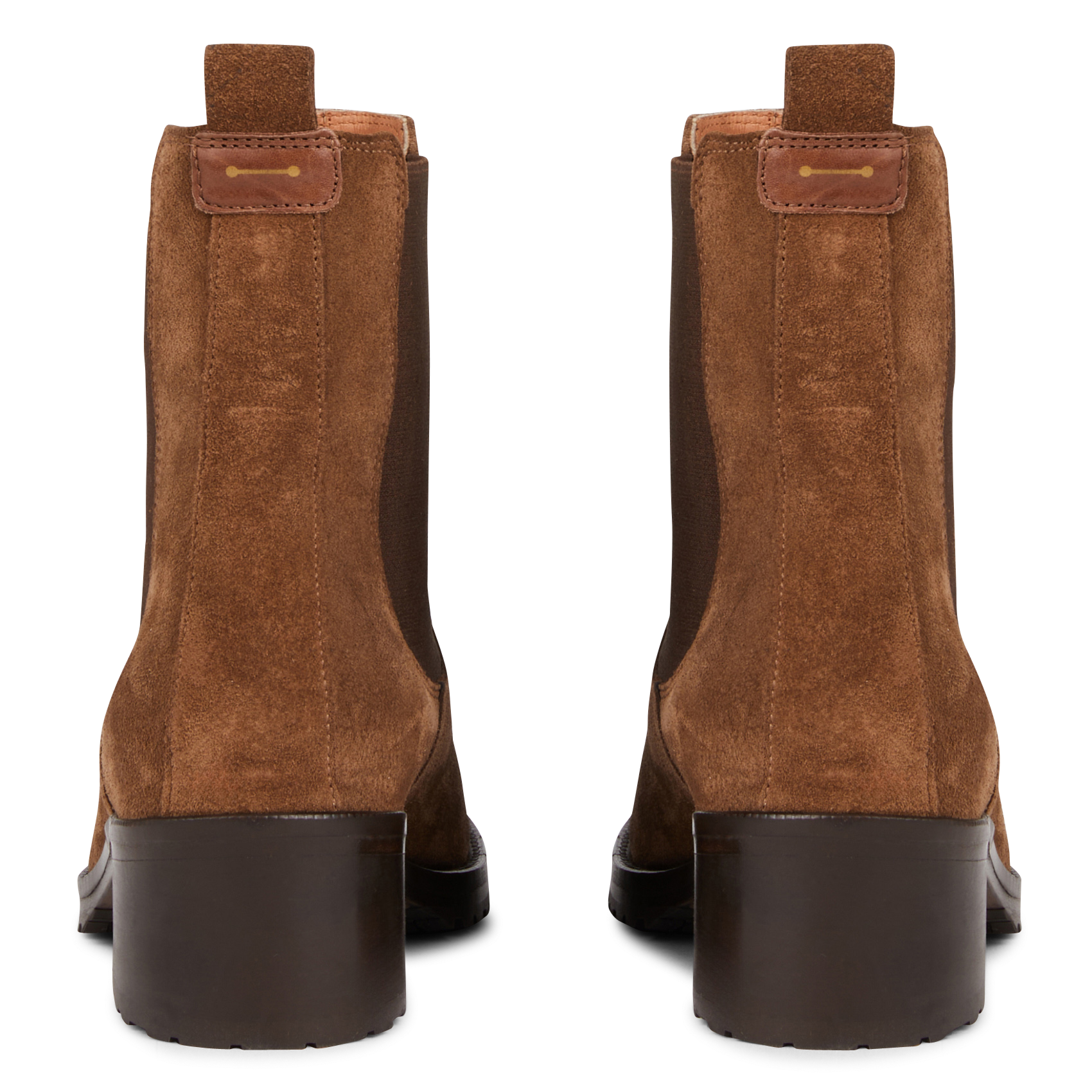 Bottines en cuir velours ANTHOLOGY Marron