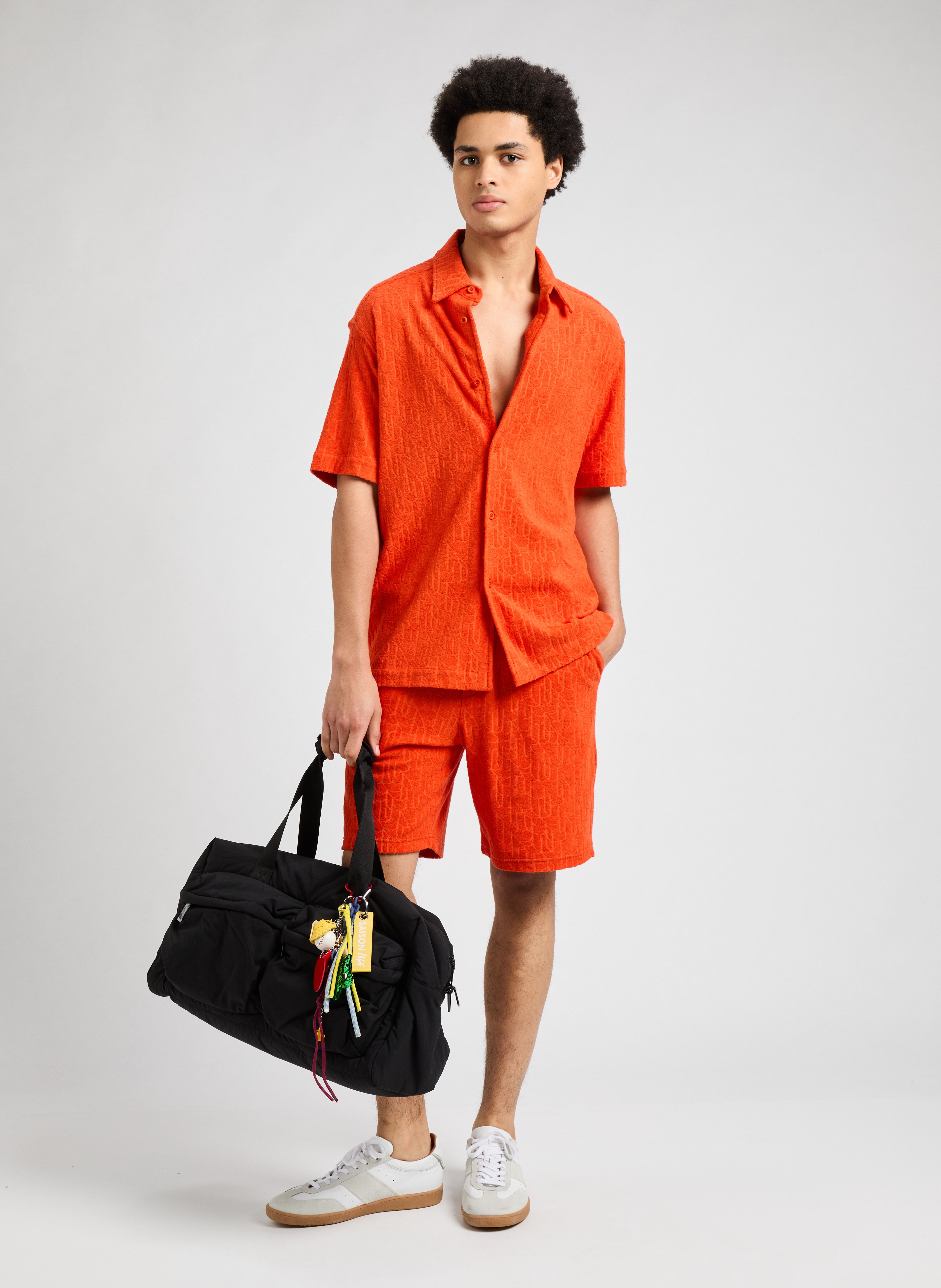 Short FOBB en coton SAISON 1865 Orange