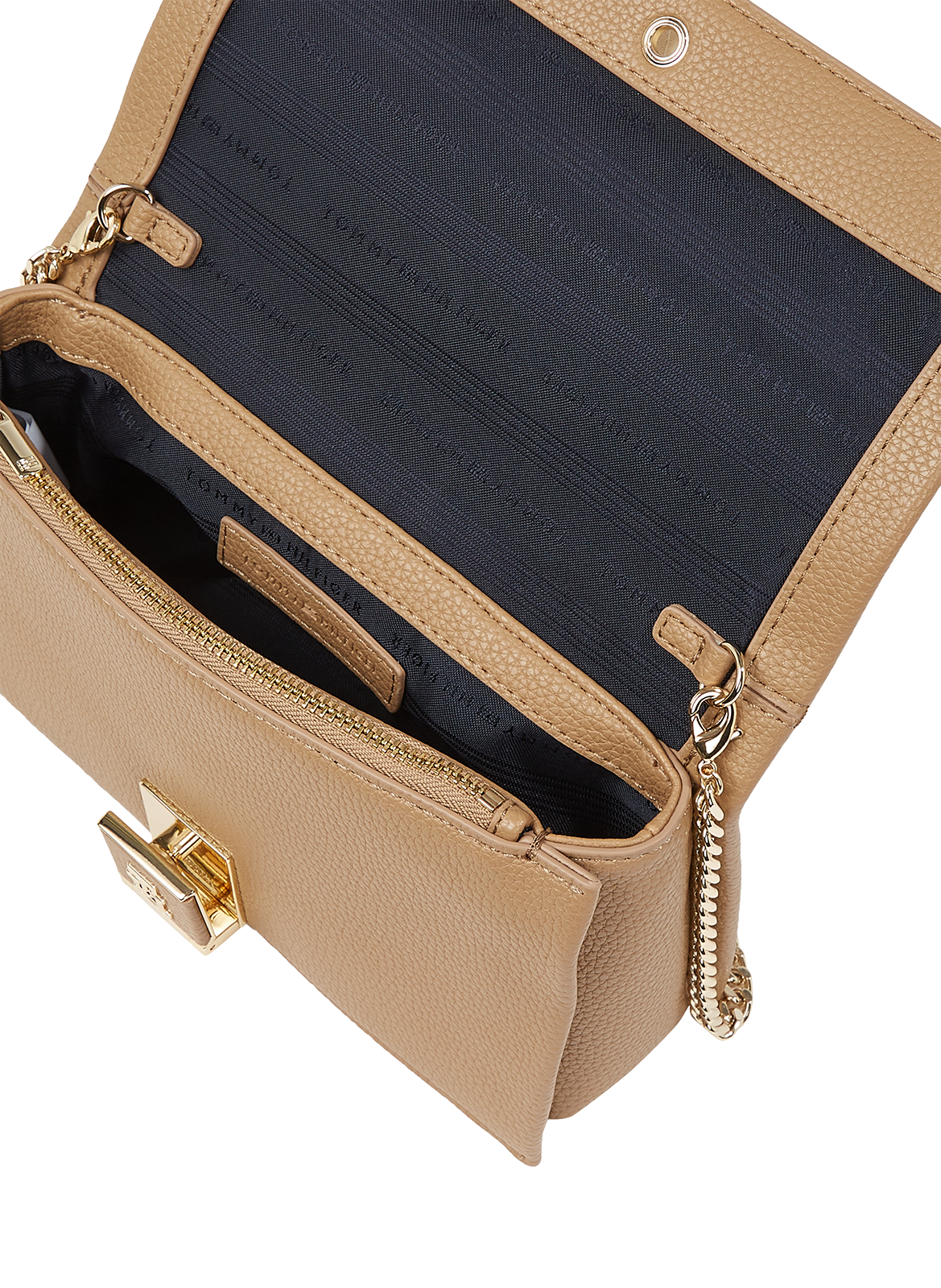 Petit sac bandoulière lisse TOMMY HILFIGER Marron