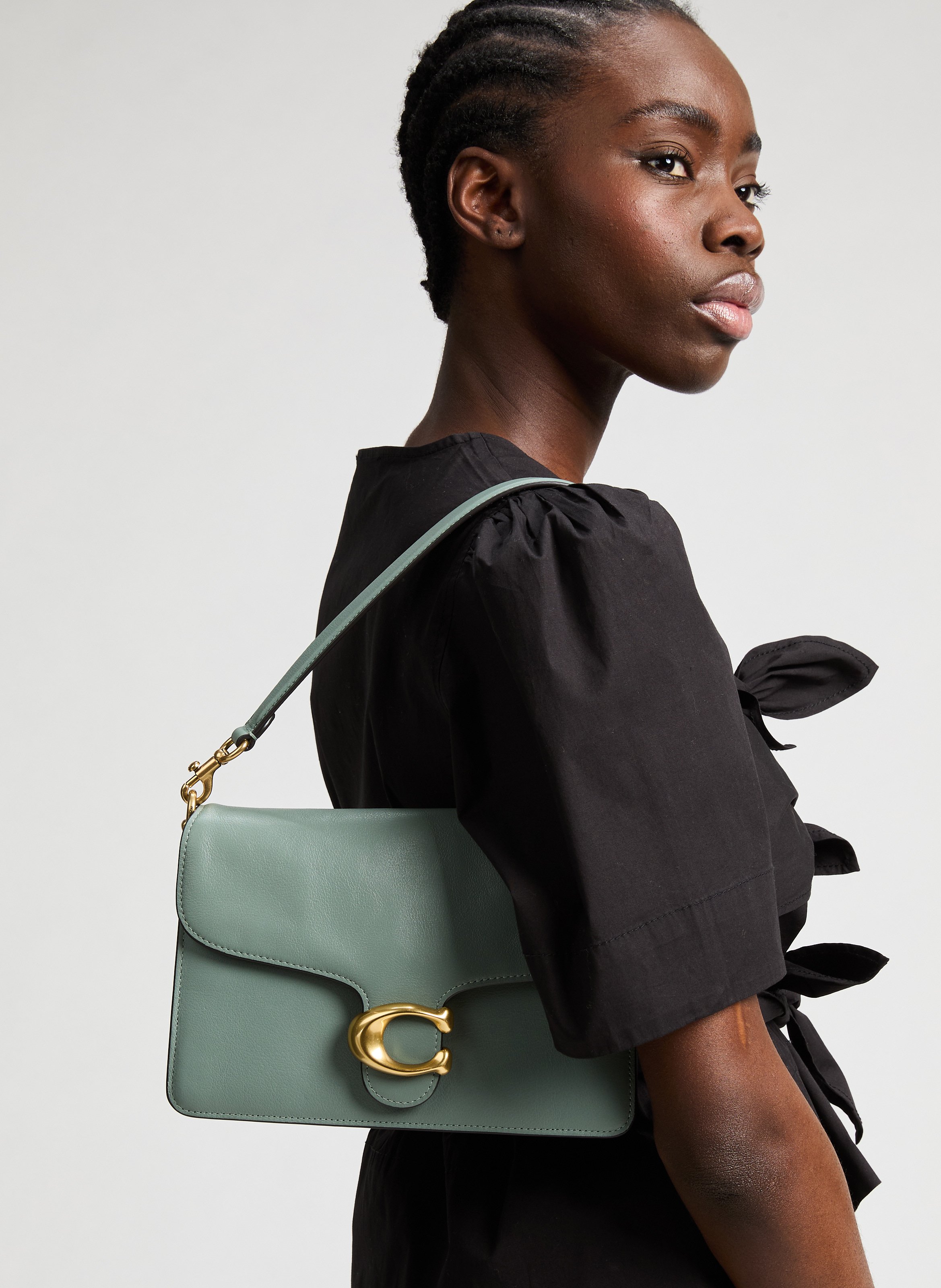 Shoulder bag with leather chain | Green COACH Women