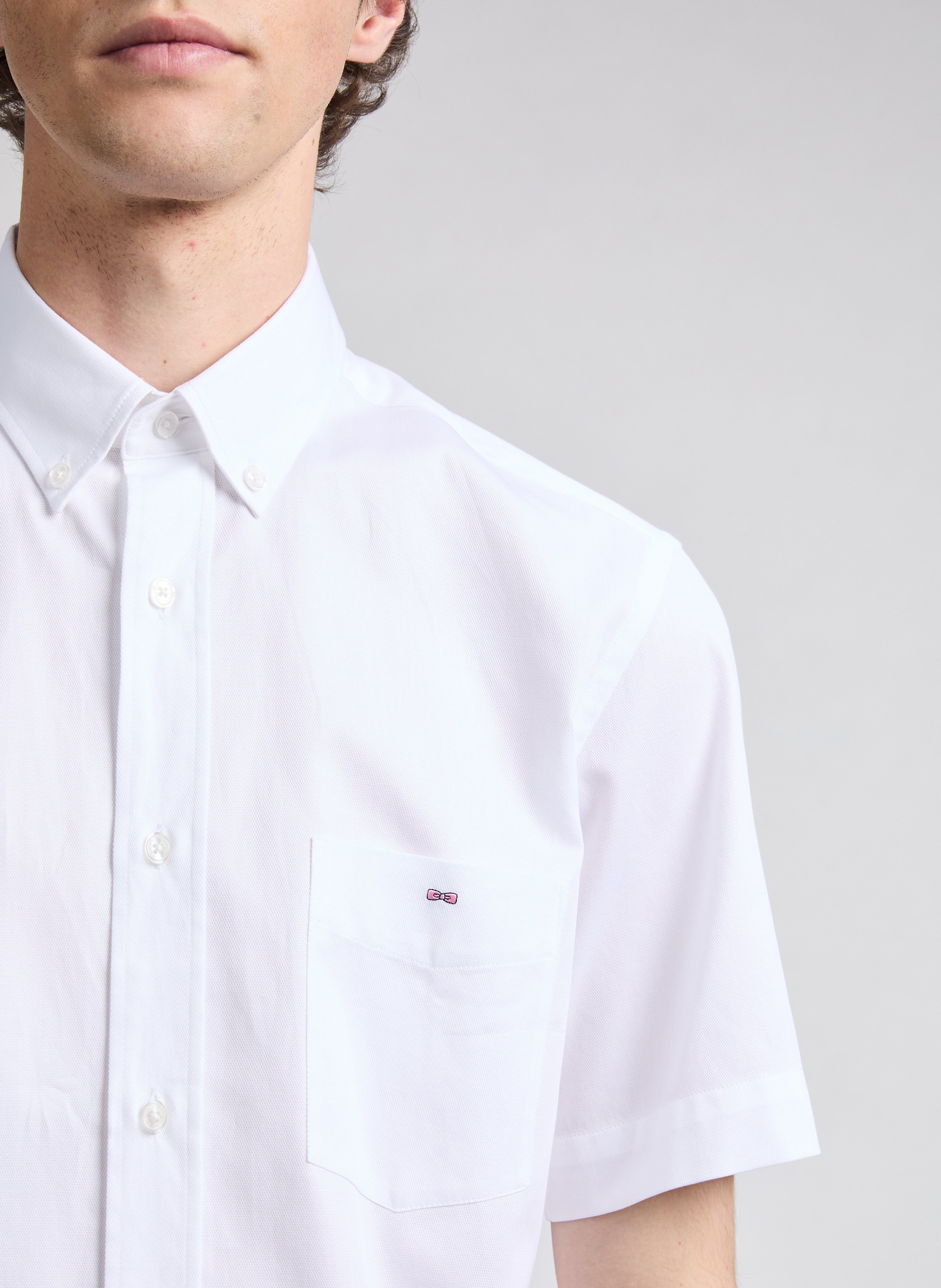 Chemise à col américain en coton EDEN PARK Blanc