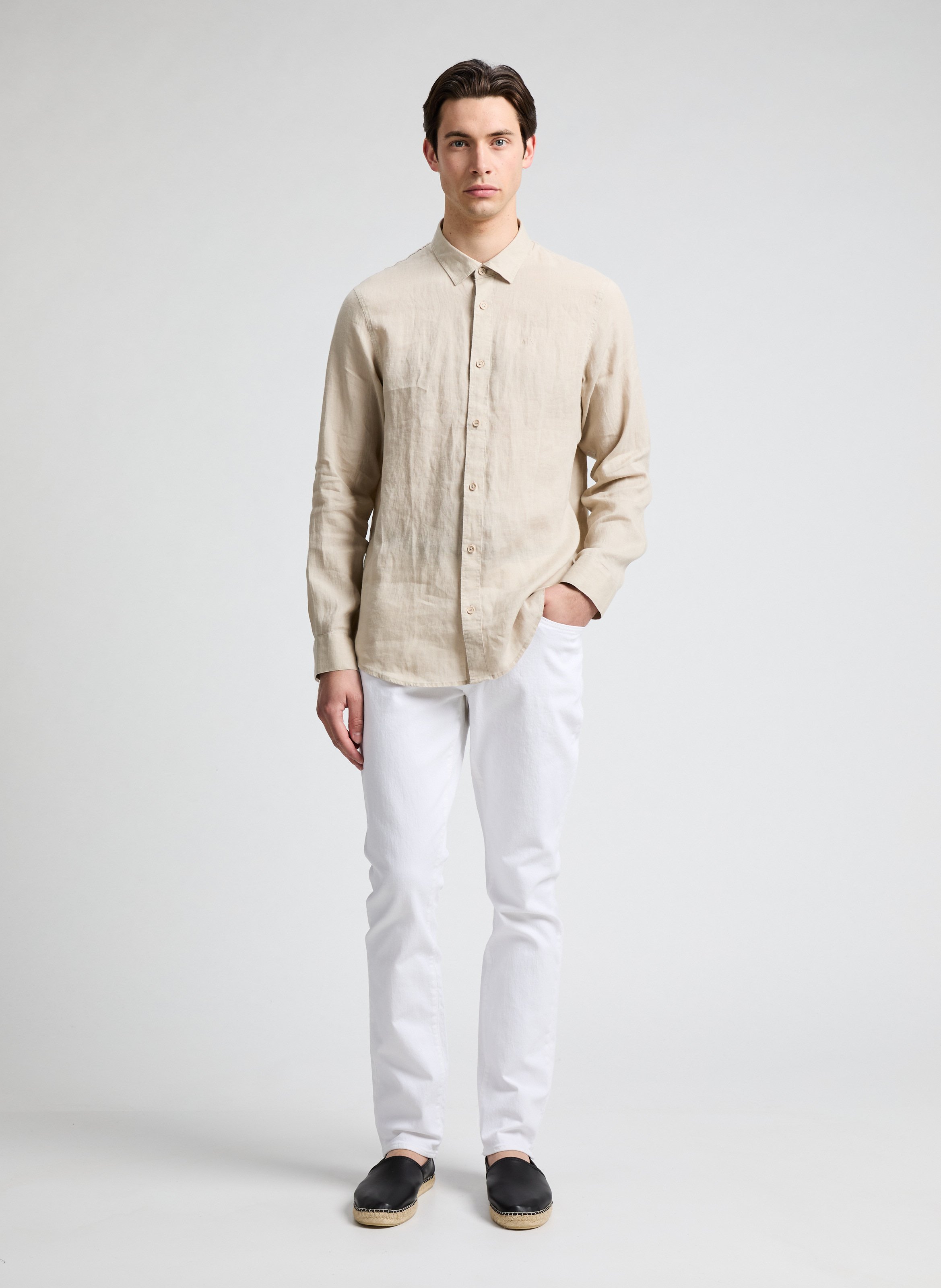  Cotton shirt ARMANI EXCHANGE Beige
