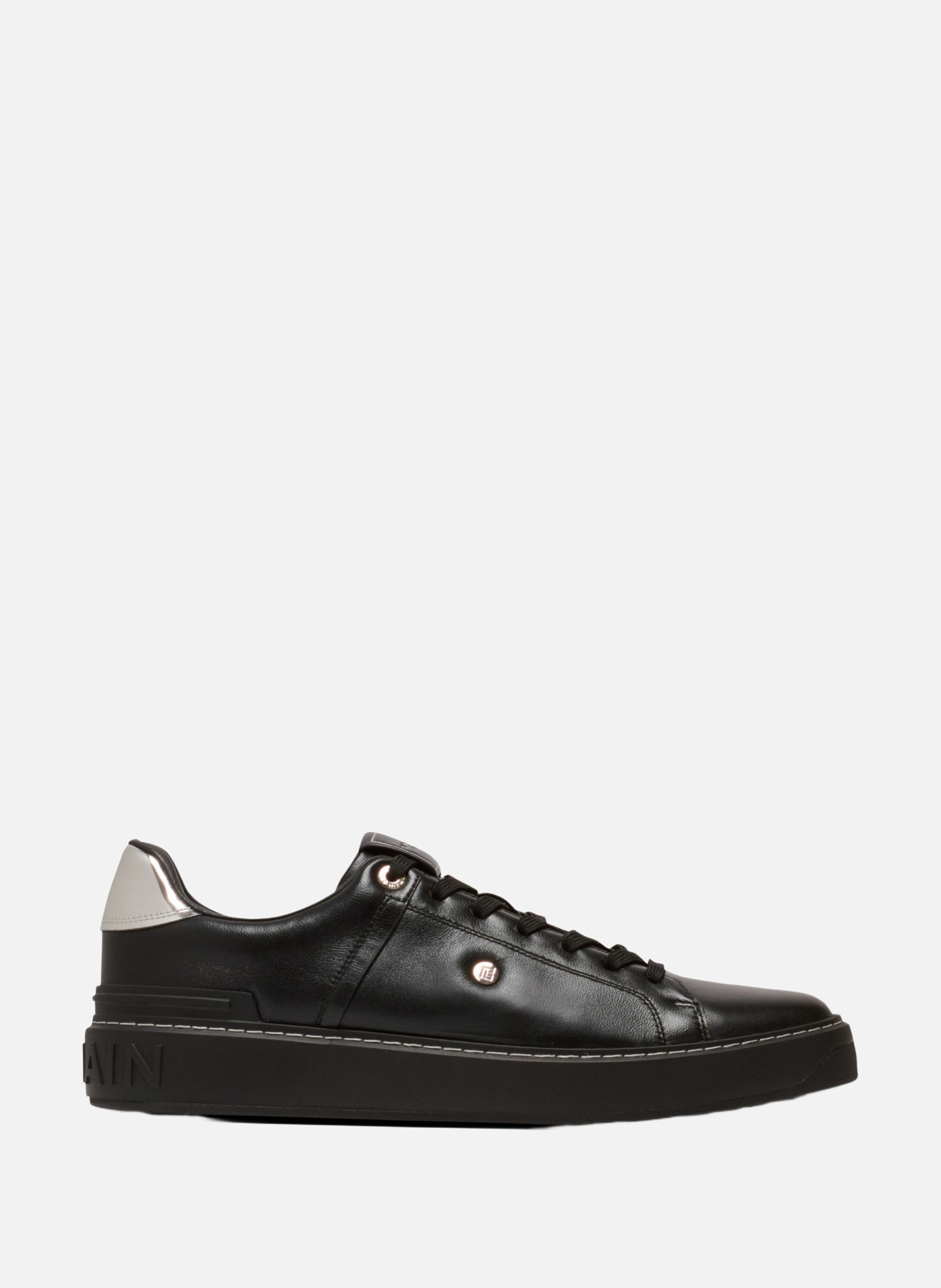 Baskets b-court en cuir de veau BALMAIN Noir