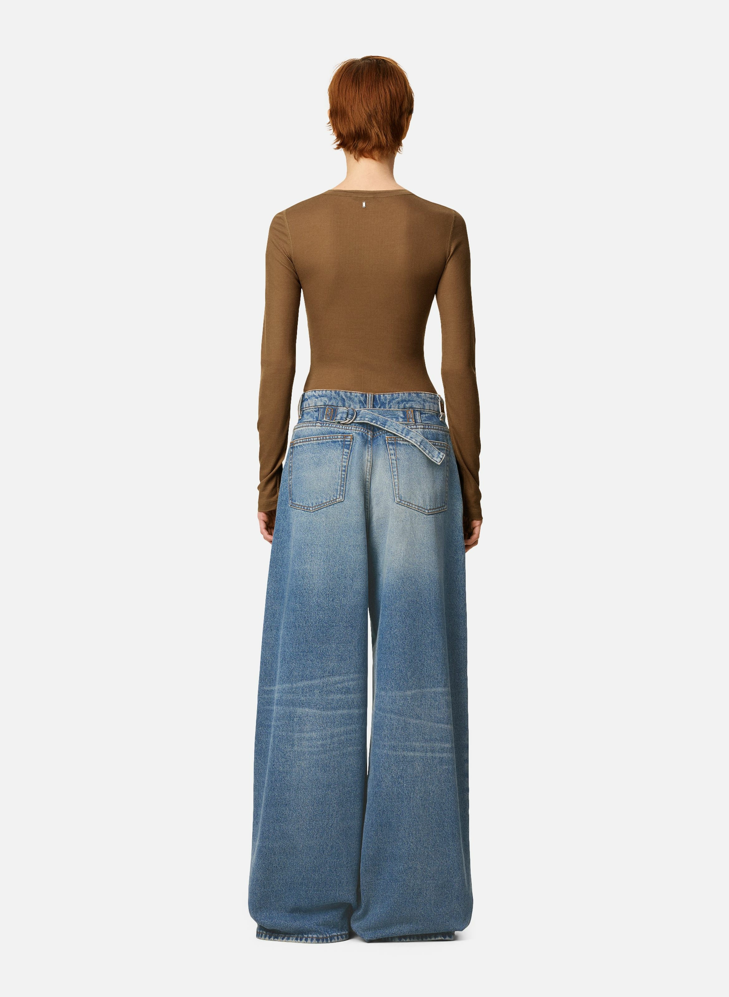 Jean coupe très large en coton AMI PARIS Bleu