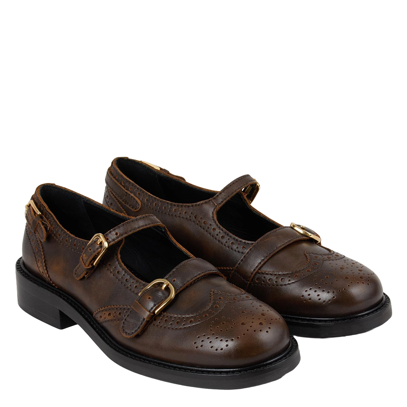 Mocassins en cuir SANDRO Marron