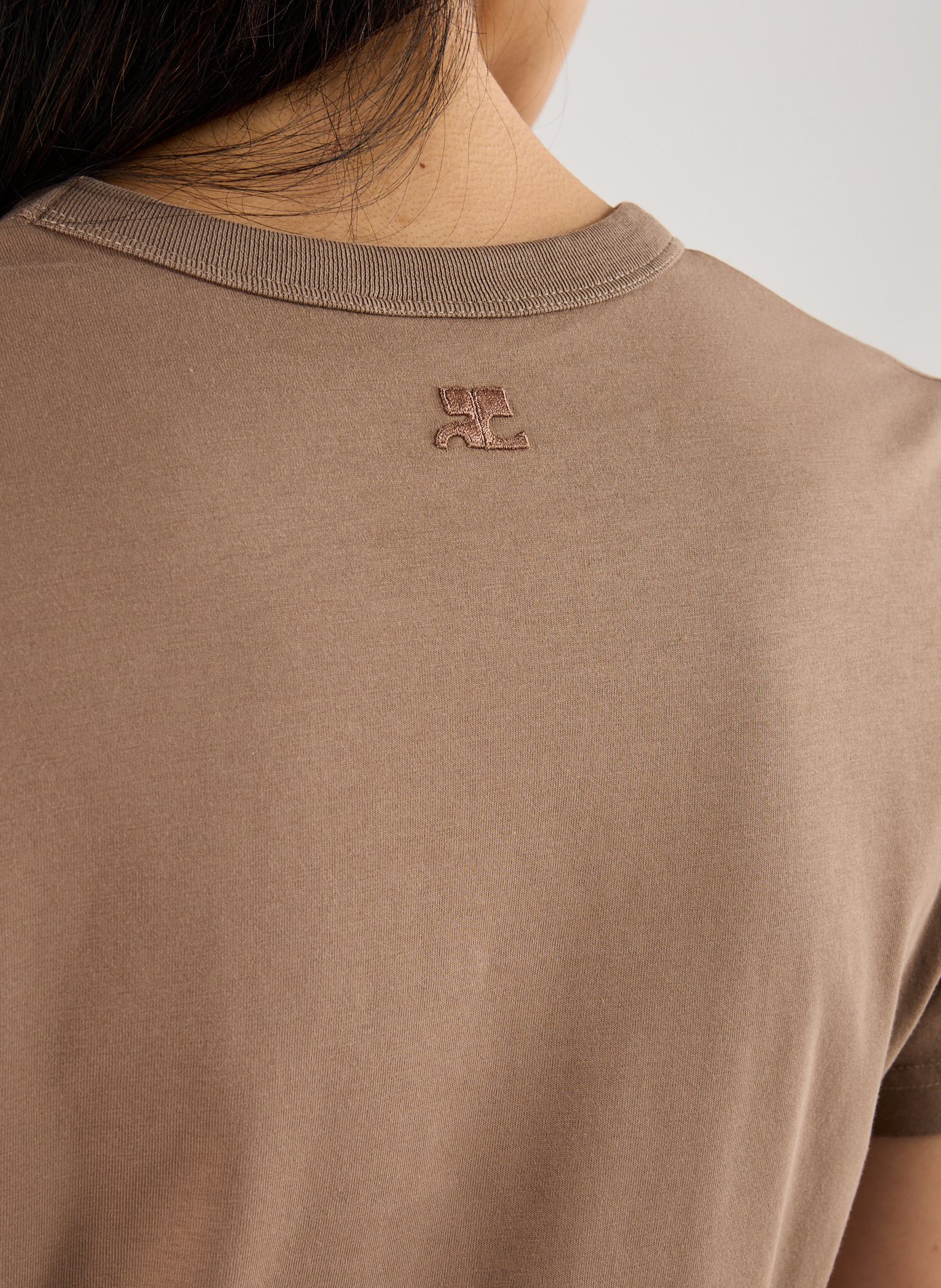 Classic Cotton T-Shirt COURRÈGES Brown