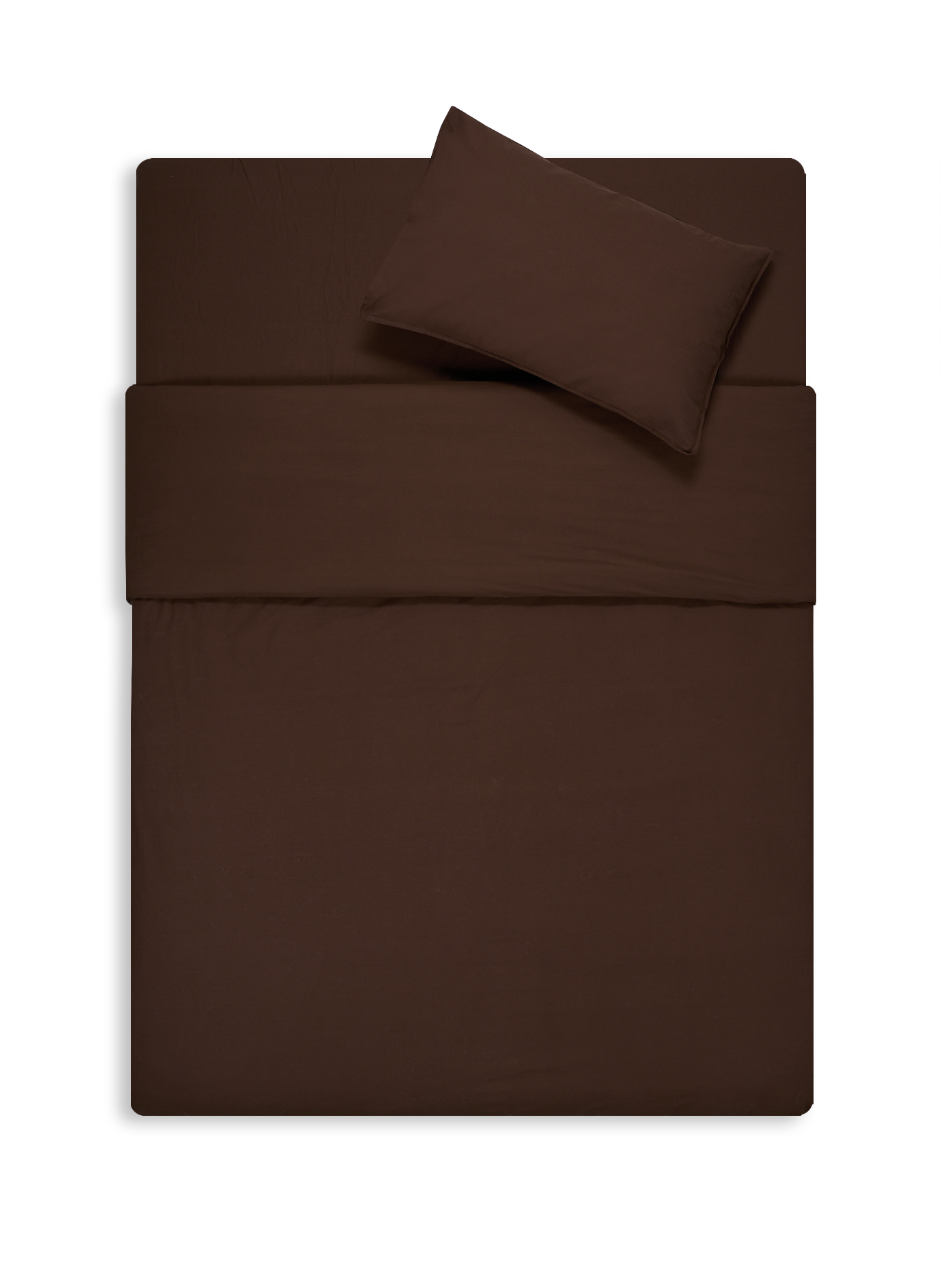AU PRINTEMPS PARIS Cotton percale duvet cover Brown