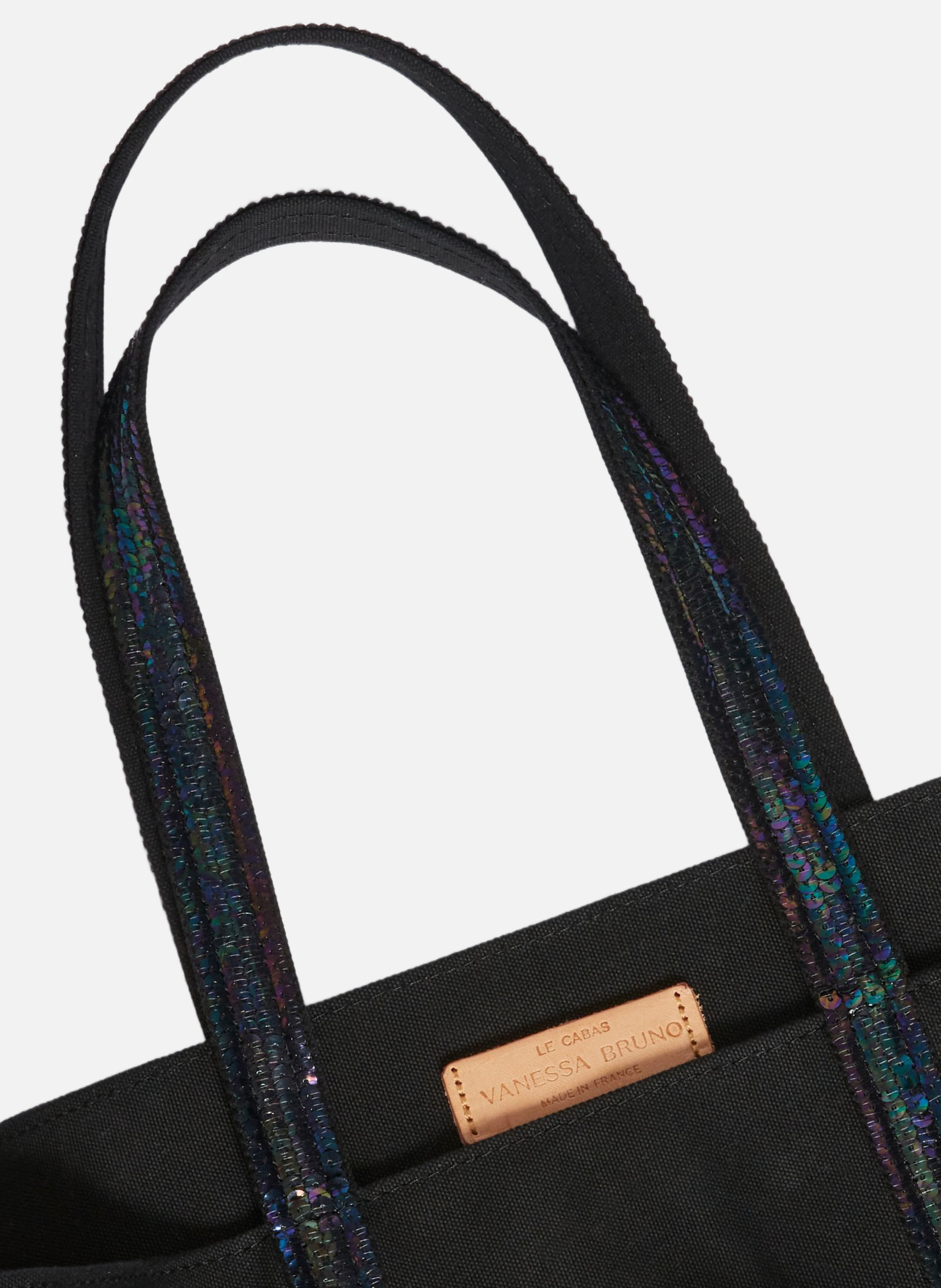 Cabas m zippé en toile VANESSA BRUNO Noir