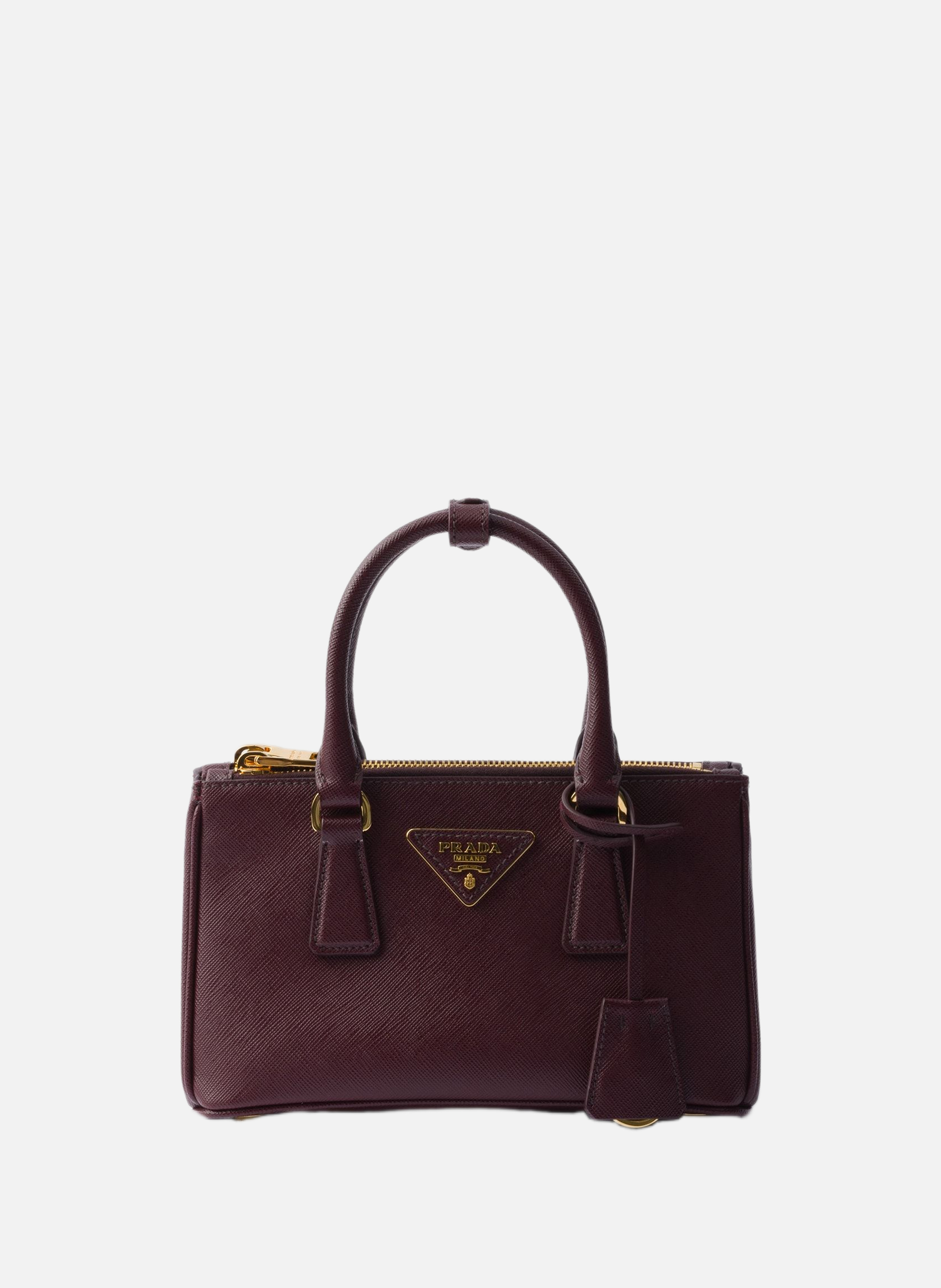 Mini sac en cuir saffiano prada galleria PRADA Rouge