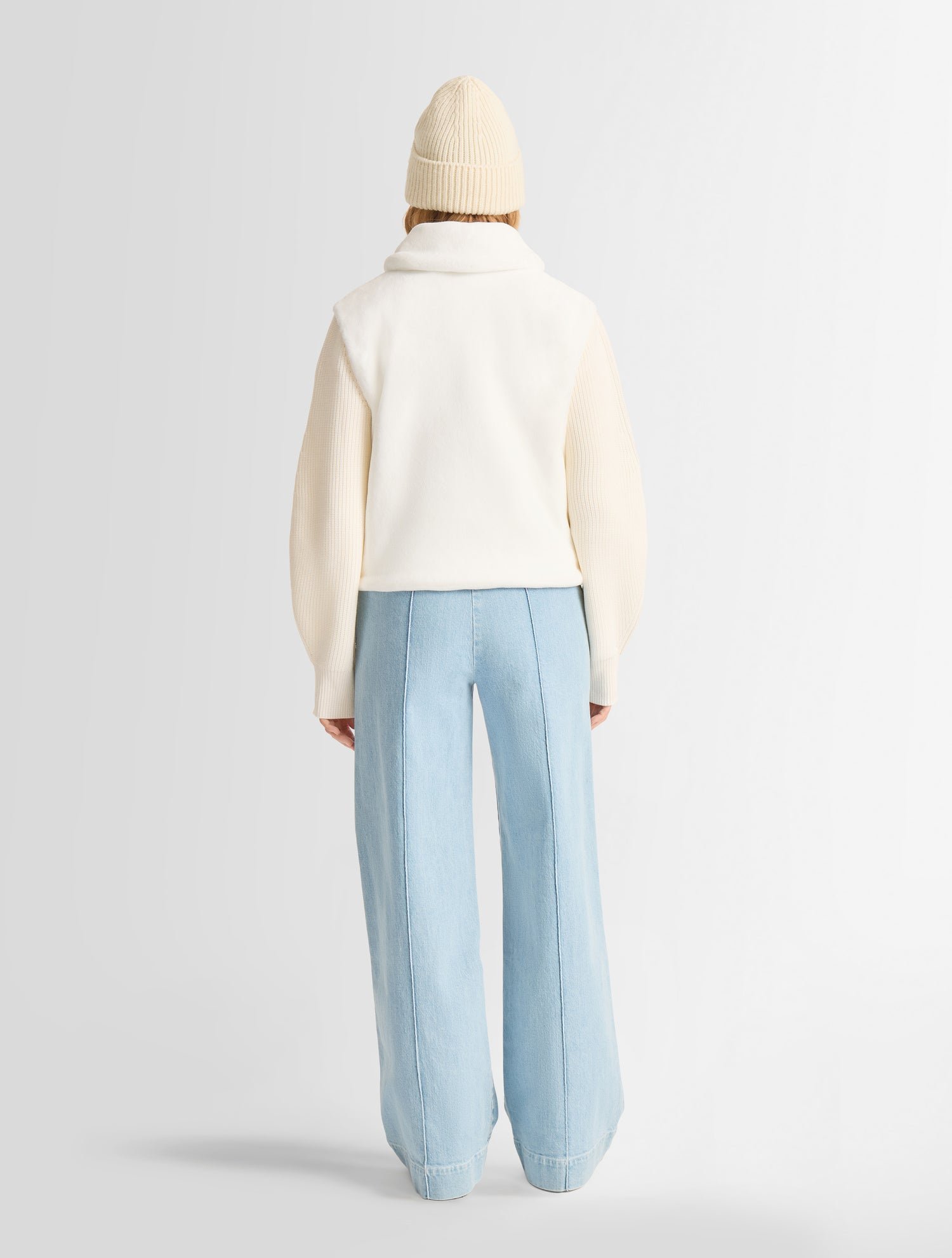 Veste paige col tailleur coupe regular FUSALP Blanc