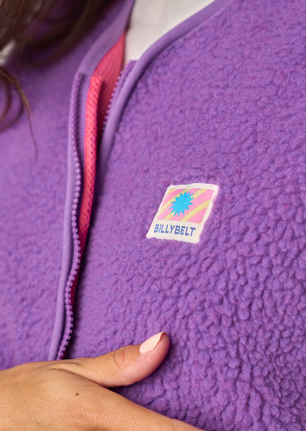 Veste sherpa zippée sans manches BILLYBELT Violet