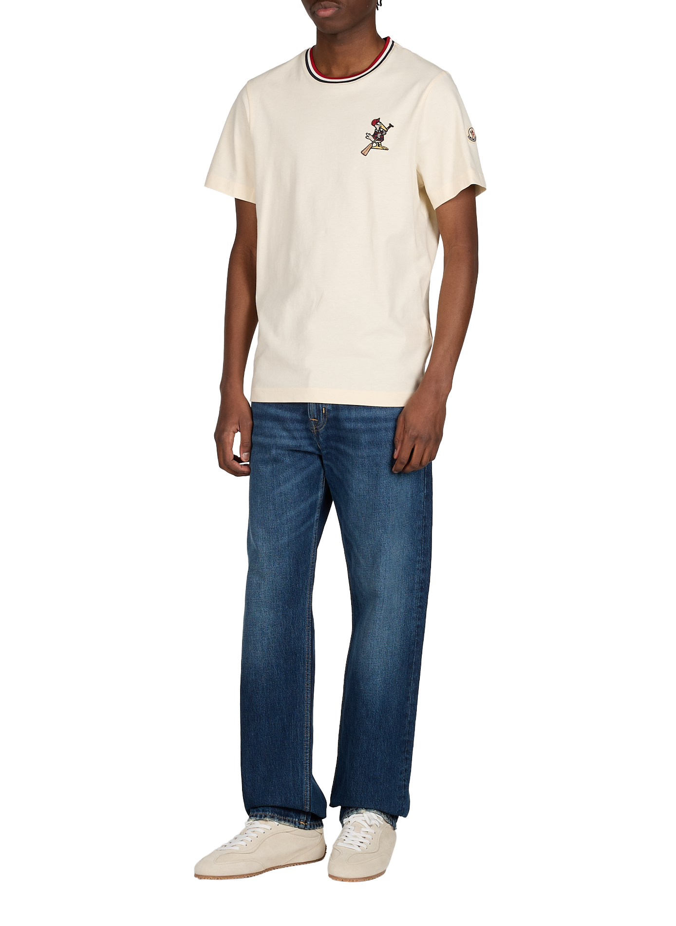 Jean droit en coton 7 FOR ALL MANKIND Bleu