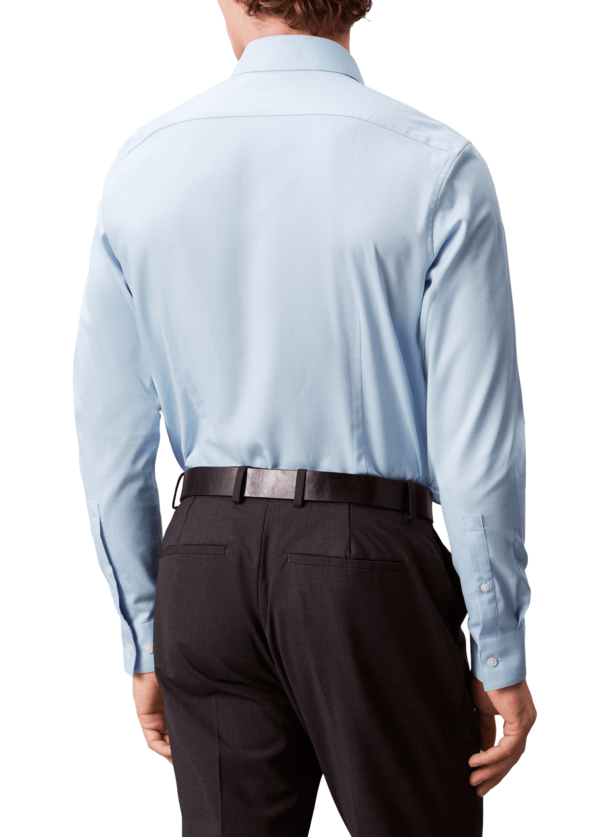 Chemise droite en coton mélangé CALVIN KLEIN Bleu