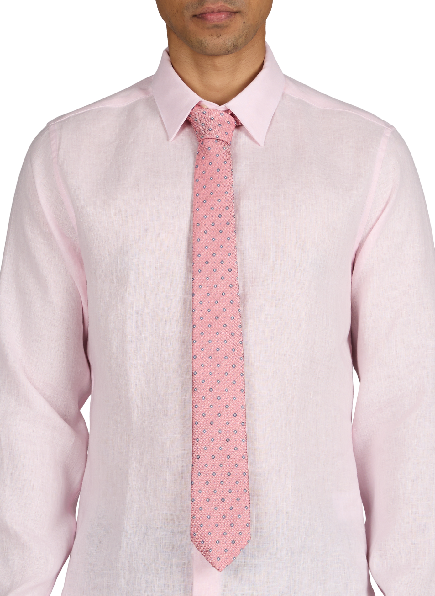 Cravate motif fleuri en soie AU PRINTEMPS PARIS Multicolore