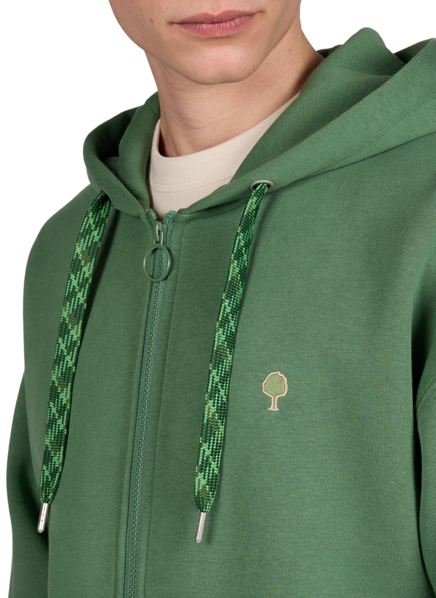 Hoodie Mesnil en coton à logo  FAGUO Vert