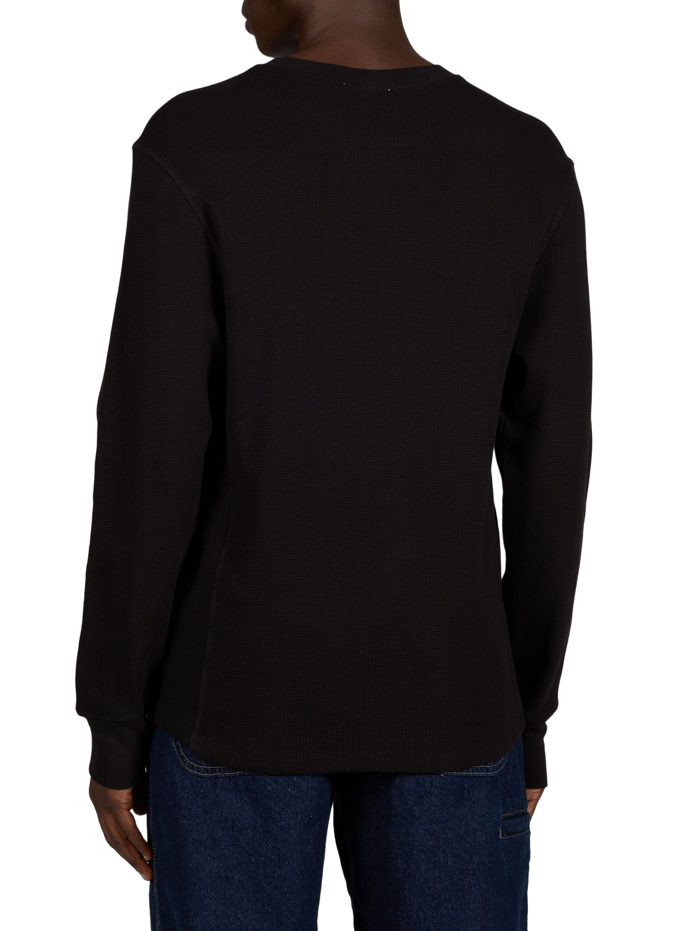 Thermal cotton piqué sweater ENTIRE STUDIOS Black