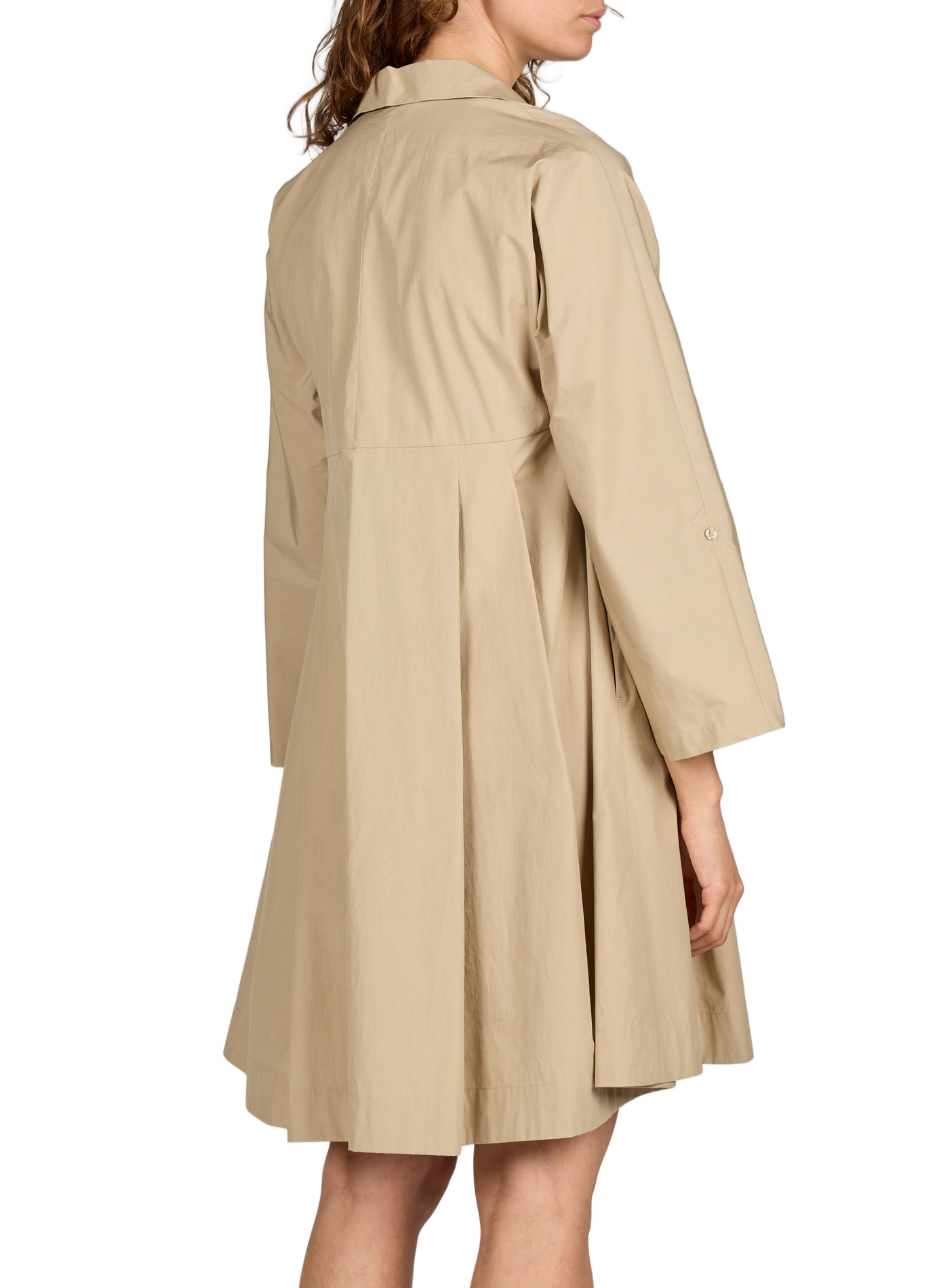 Knee-length loose cotton dress MAX MARA WEEK END Beige