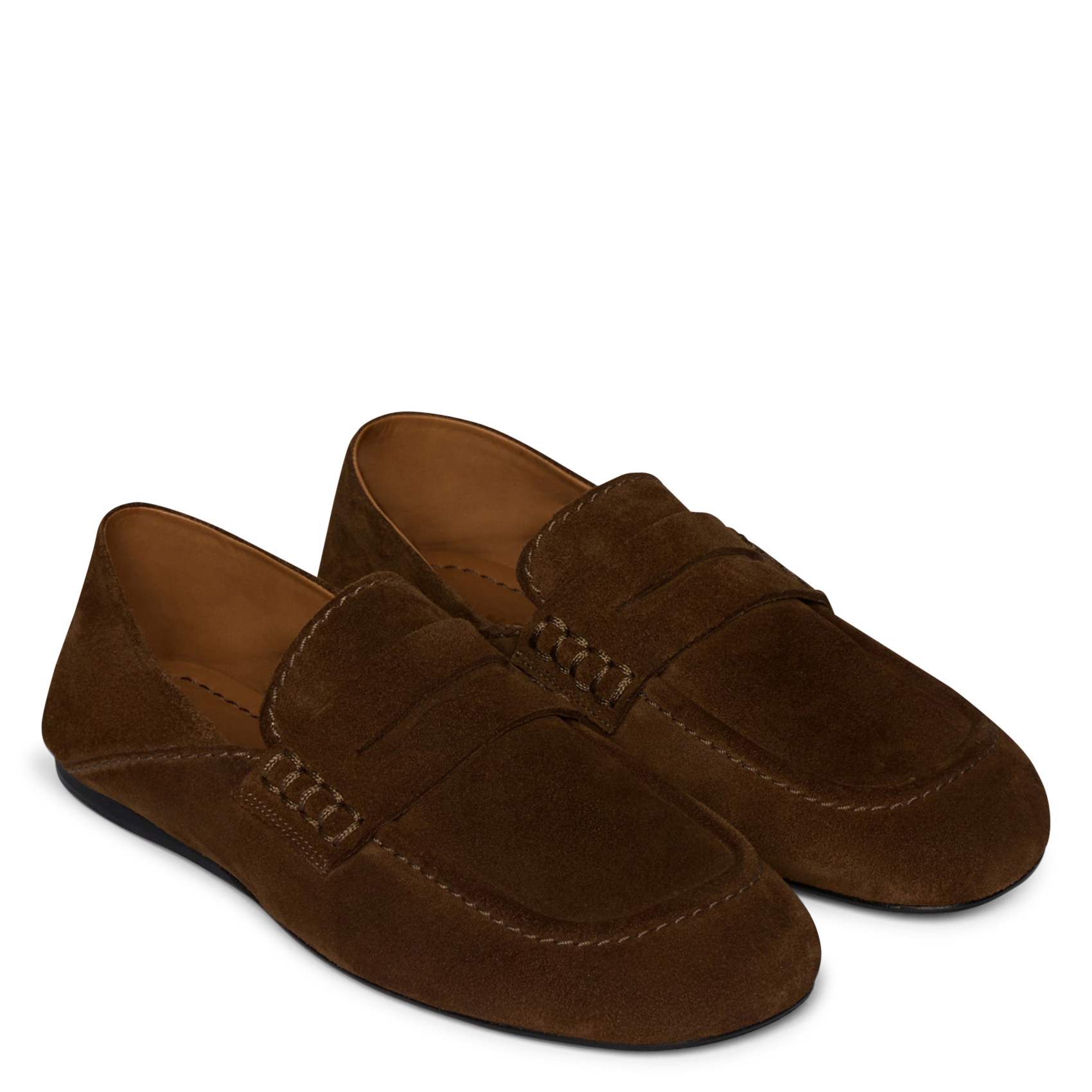 Mocassins en cuir velours SANDRO Marron