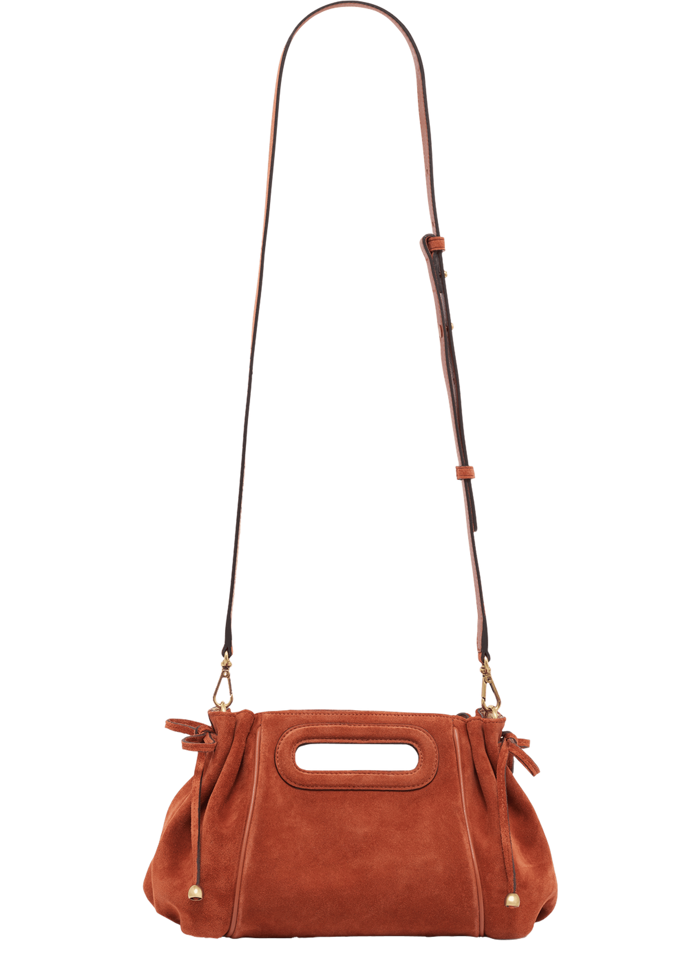 Sac à main en cuir velours intérieur métallisé - mini dany GERARD DAREL Marron