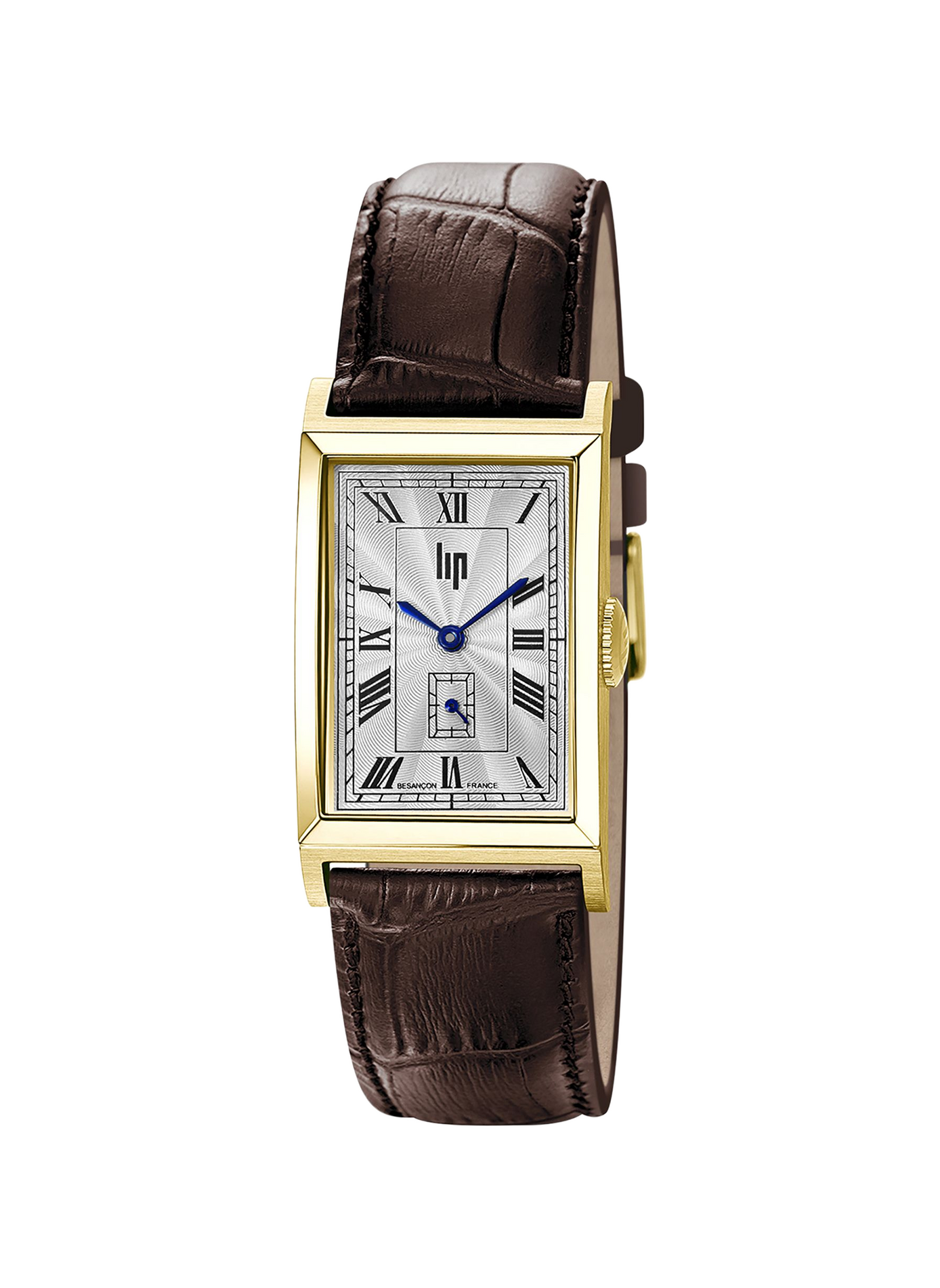 Montre à quartz en cuir LIP Argent