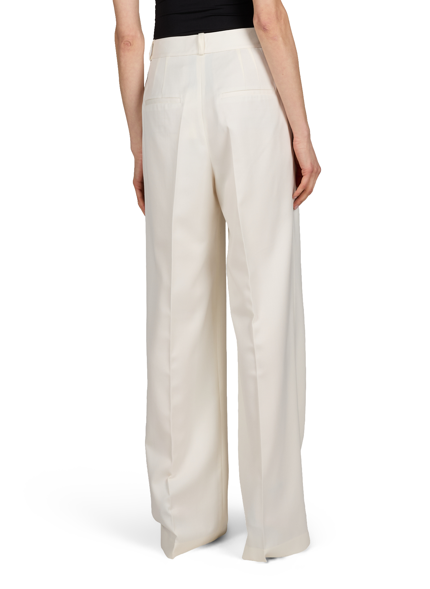 Pantalon large en laine mélangée ROHE FRAMES Blanc