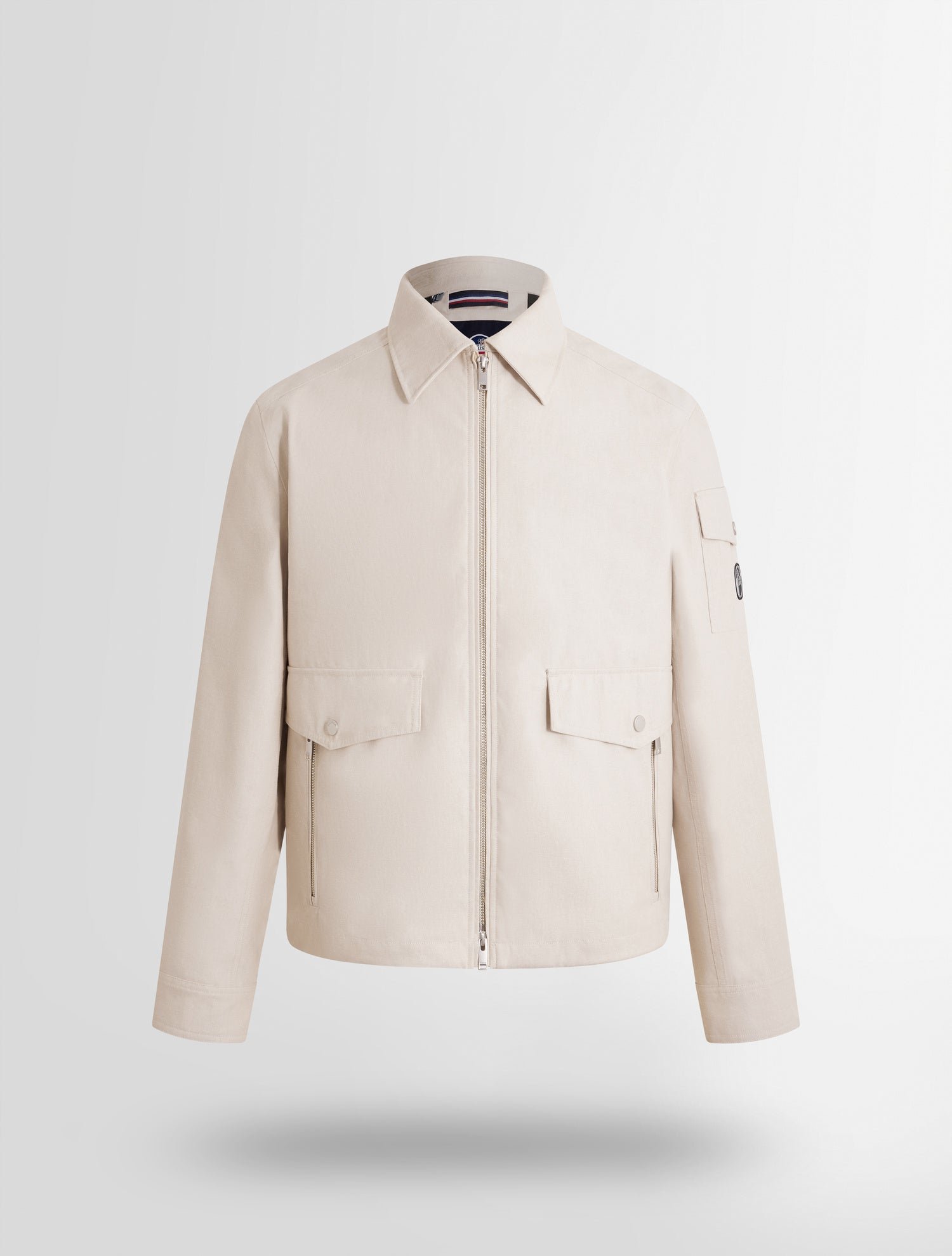 Blouson fralis chambray col chemise coupe regular FUSALP Blanc