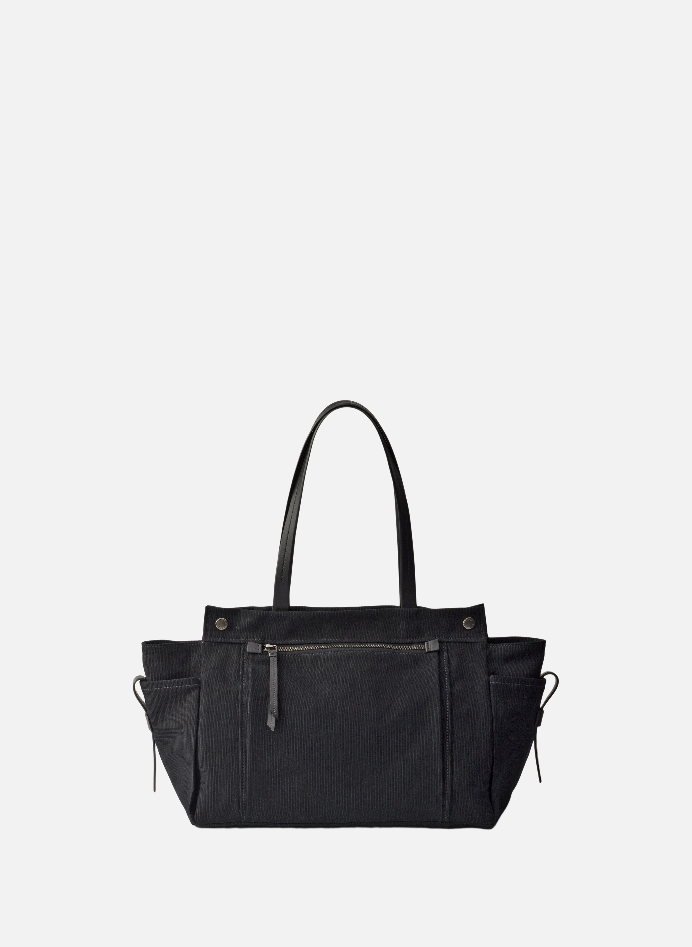 Cabas prada route en toile et cuir PRADA Noir
