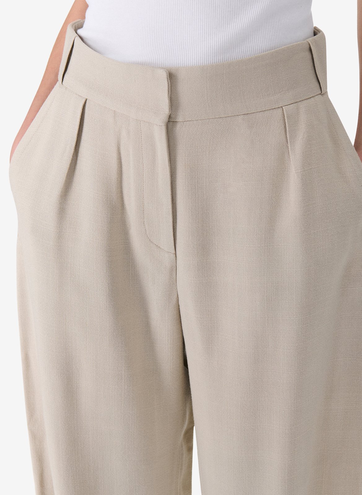 Axelle high-waisted wide-leg pants IRO Beige