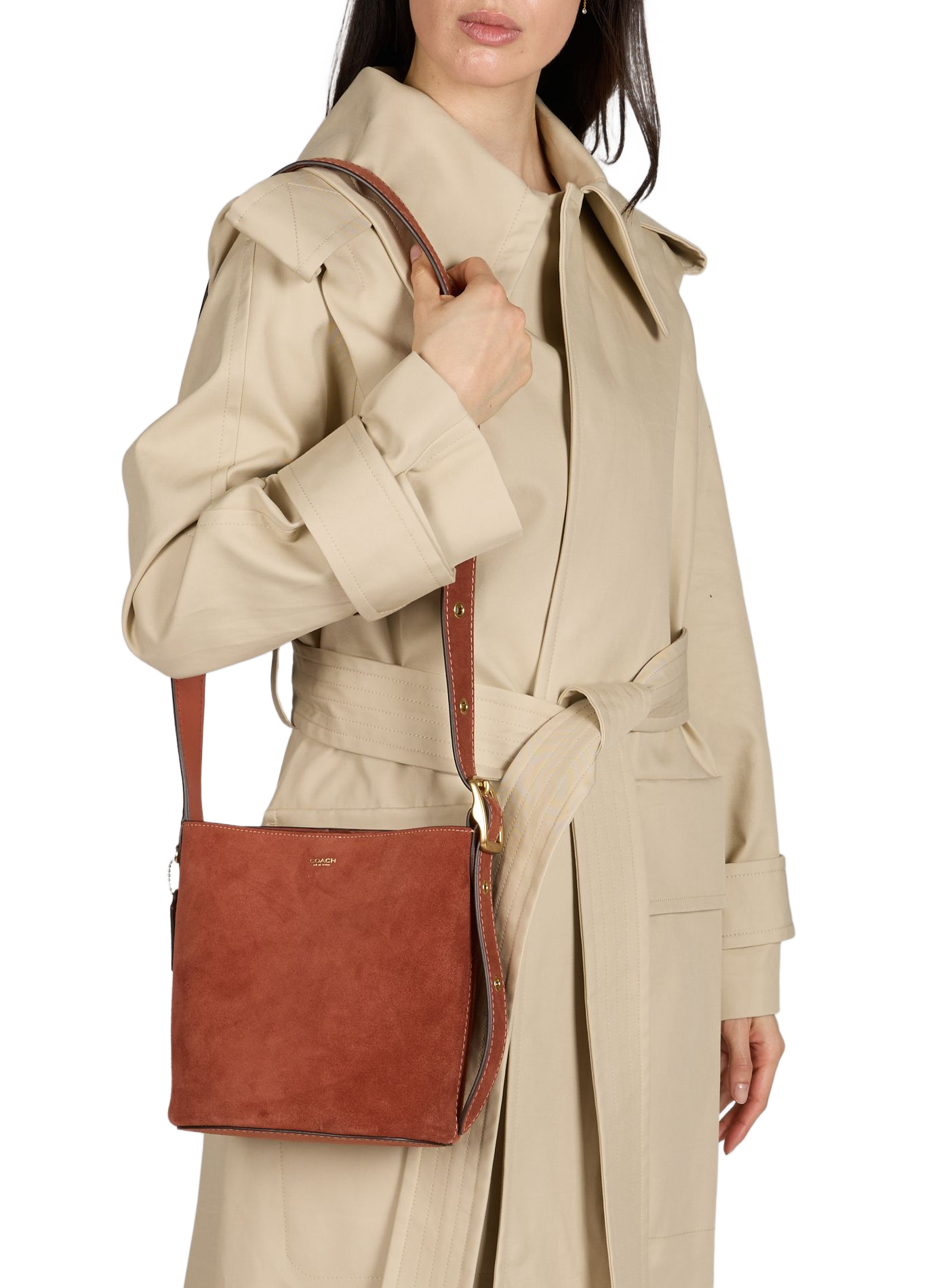 Sac à main Bleeker 21 en cuir  COACH Marron