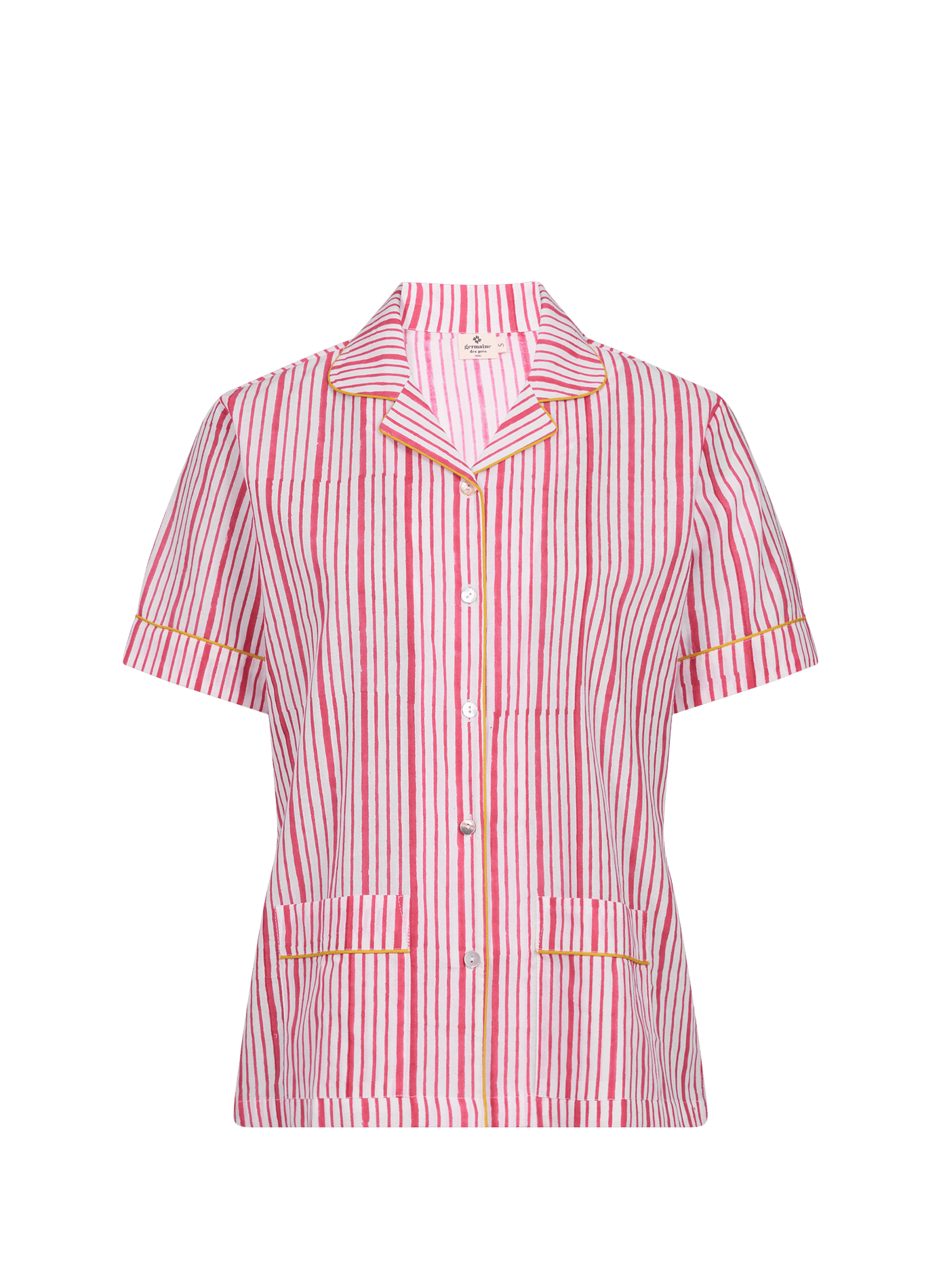 Lili striped cotton short pajama set GERMAINE DES PRÉS Pink