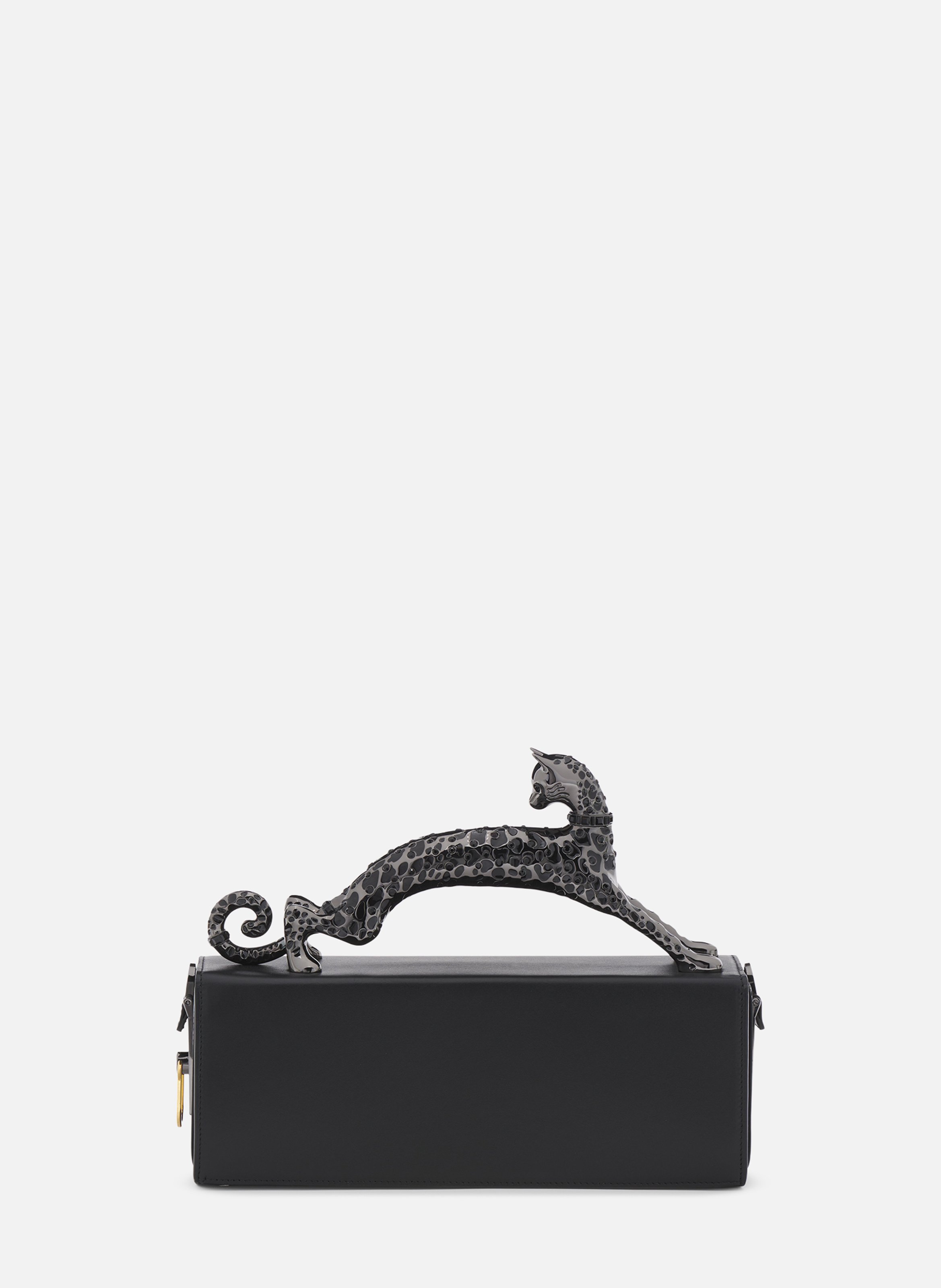 Sac pencil cat en cuir LANVIN Noir