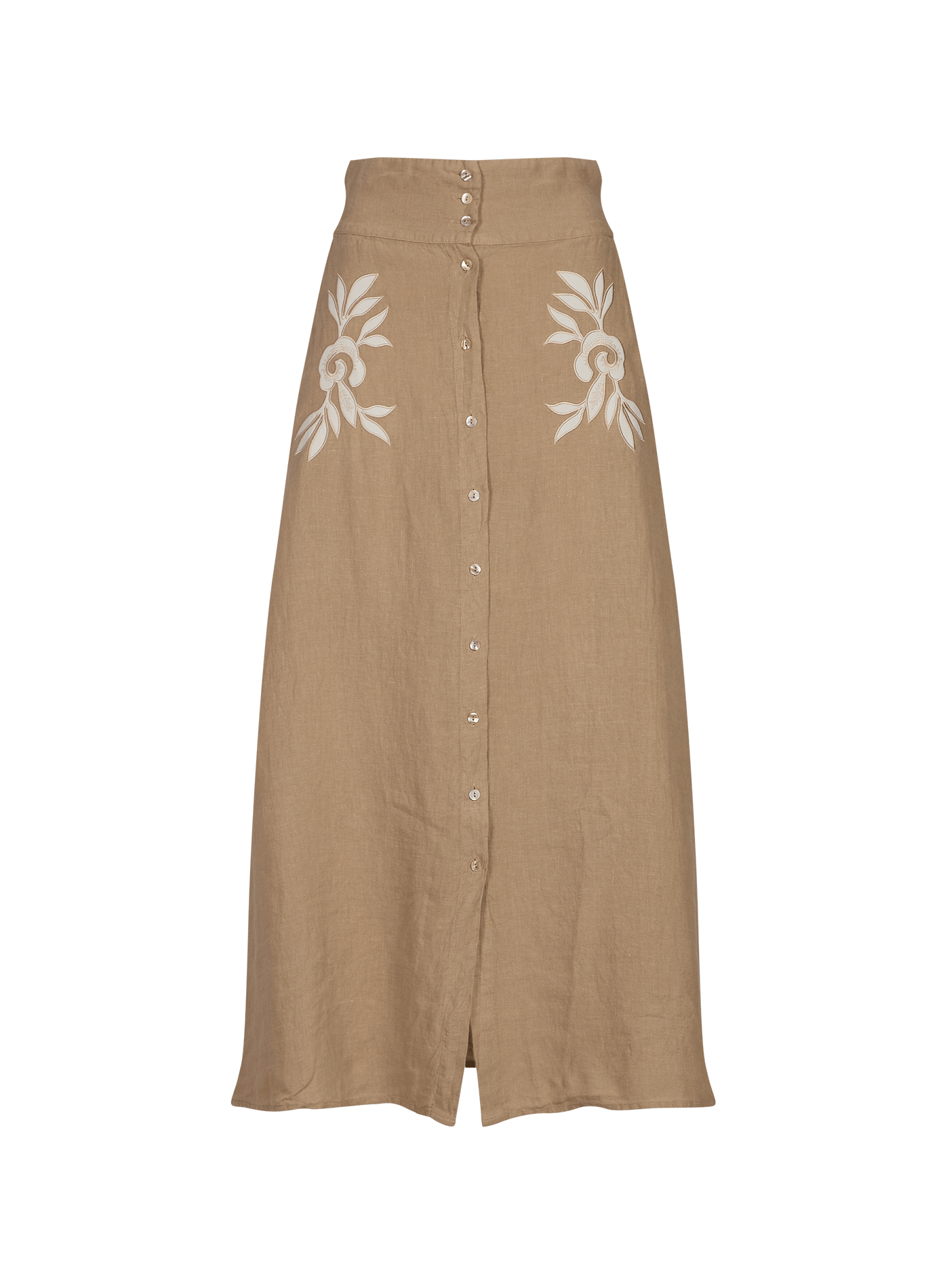 Rok van Mrs Mabe in linnen MR MOOD Beige