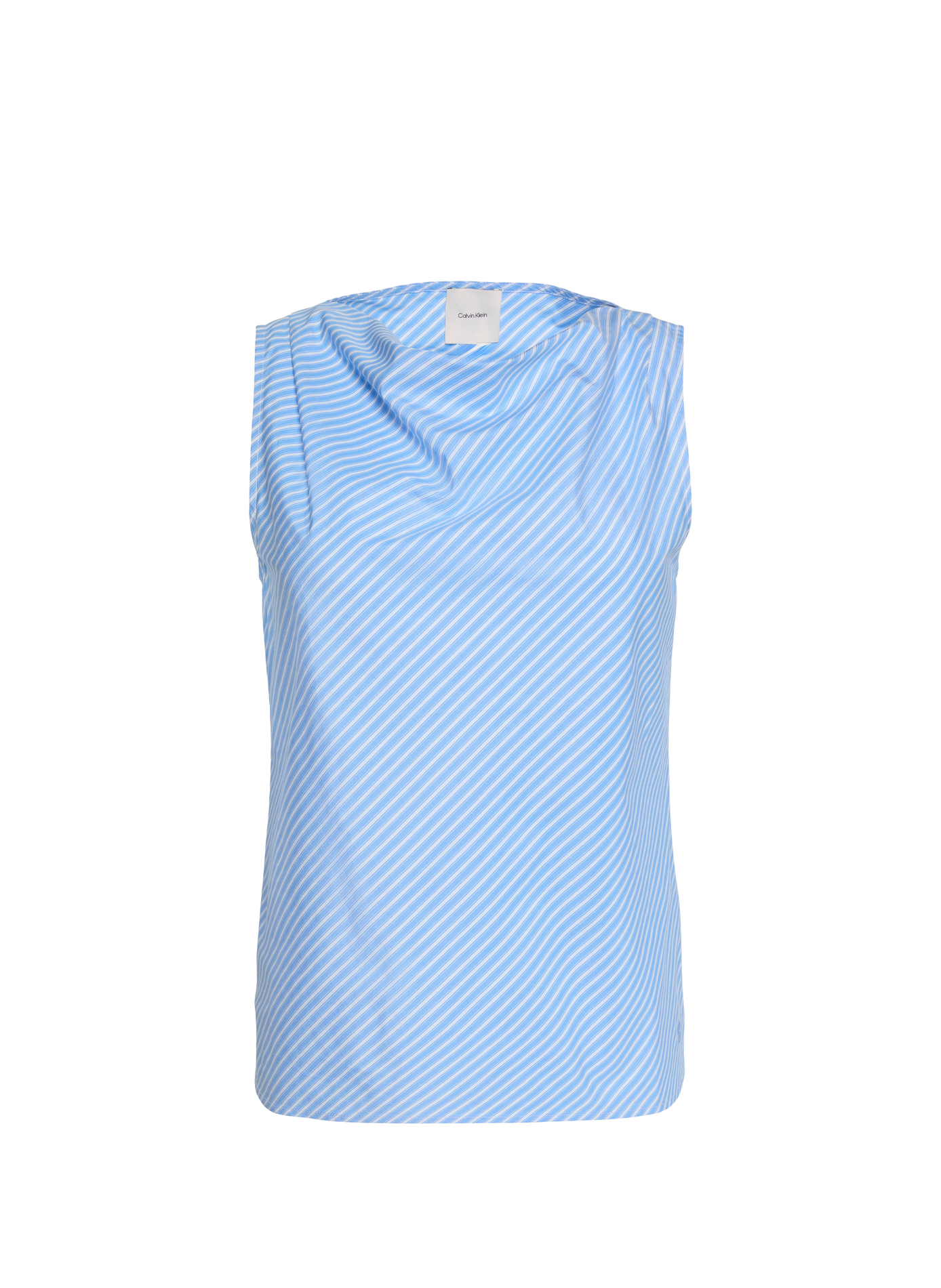 Sleeveless Striped Cotton Top CALVIN KLEIN Blue
