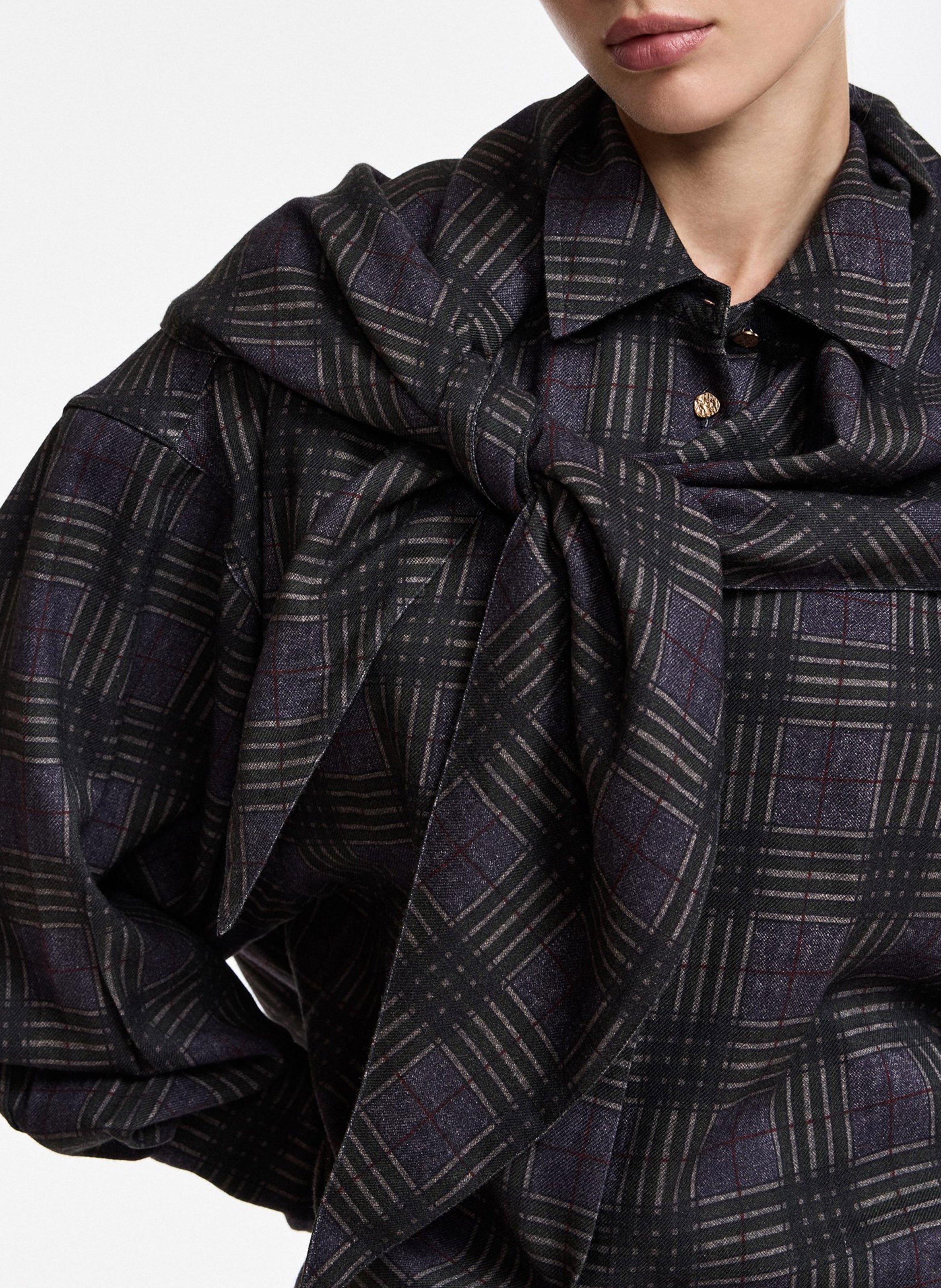 Chemise droite col classique en coton mélangé kiss ESSENTIEL ANTWERP Gris