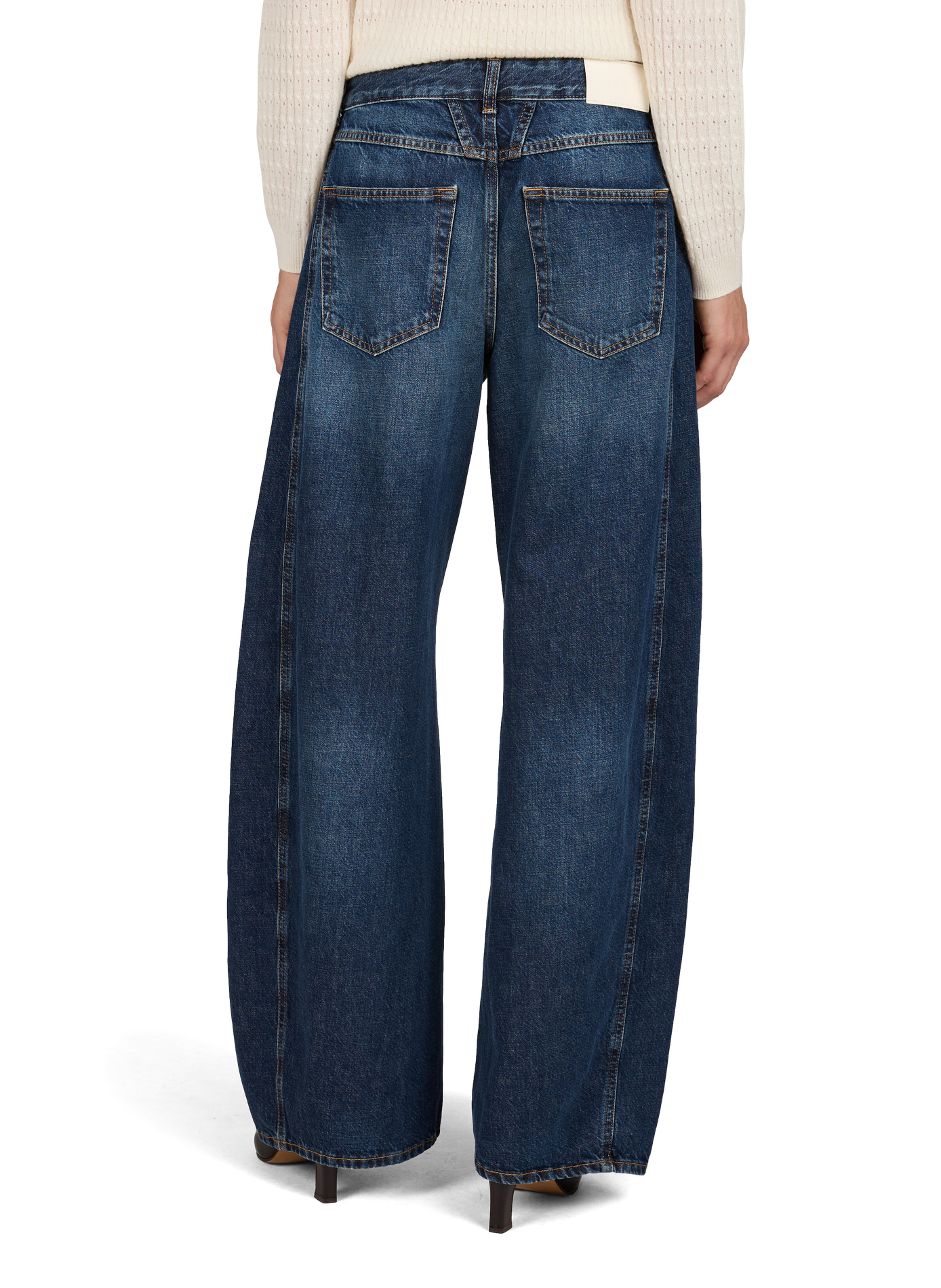 Wide-leg Tori-X jeans in cotton denim. CLOSED Blue