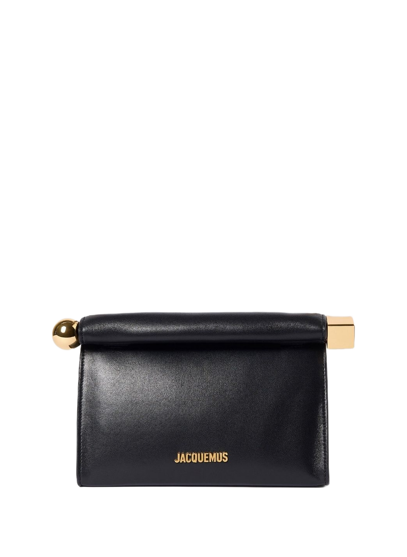 Le sac Rond Carré en cuir d'agneau JACQUEMUS Black